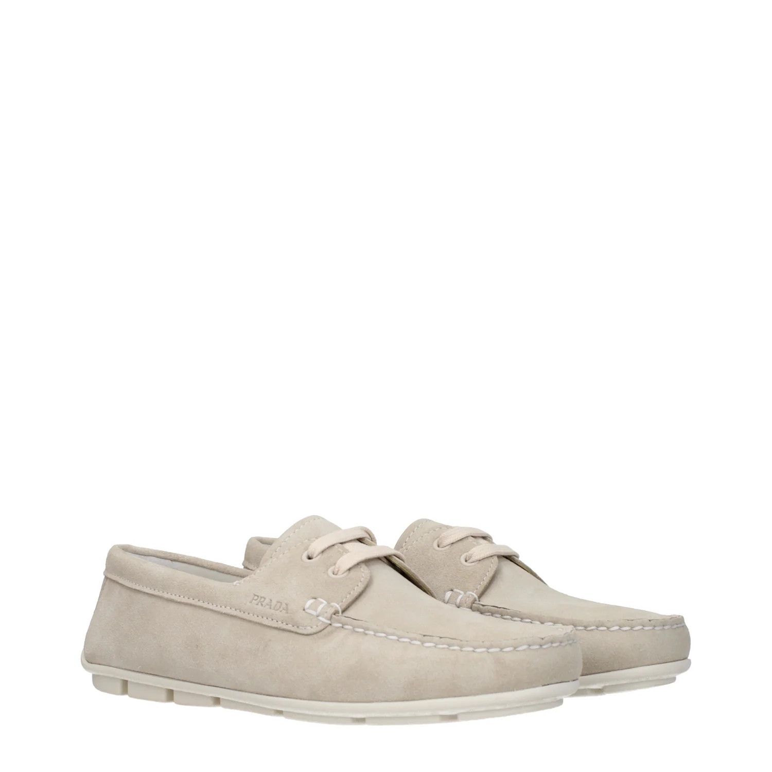 Prada ob1o1e1124 Suede Loafers in Grey Size US 6 / IT 36 - 2 Thumbnail