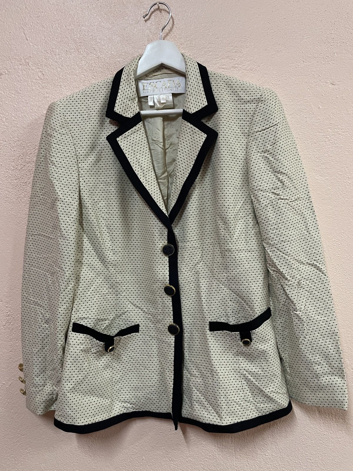 Escada Vintage Escada Margaretha Ley blazer size 38 polka dot Size XS / US 0-2 / IT 36-38 - 3 Thumbnail