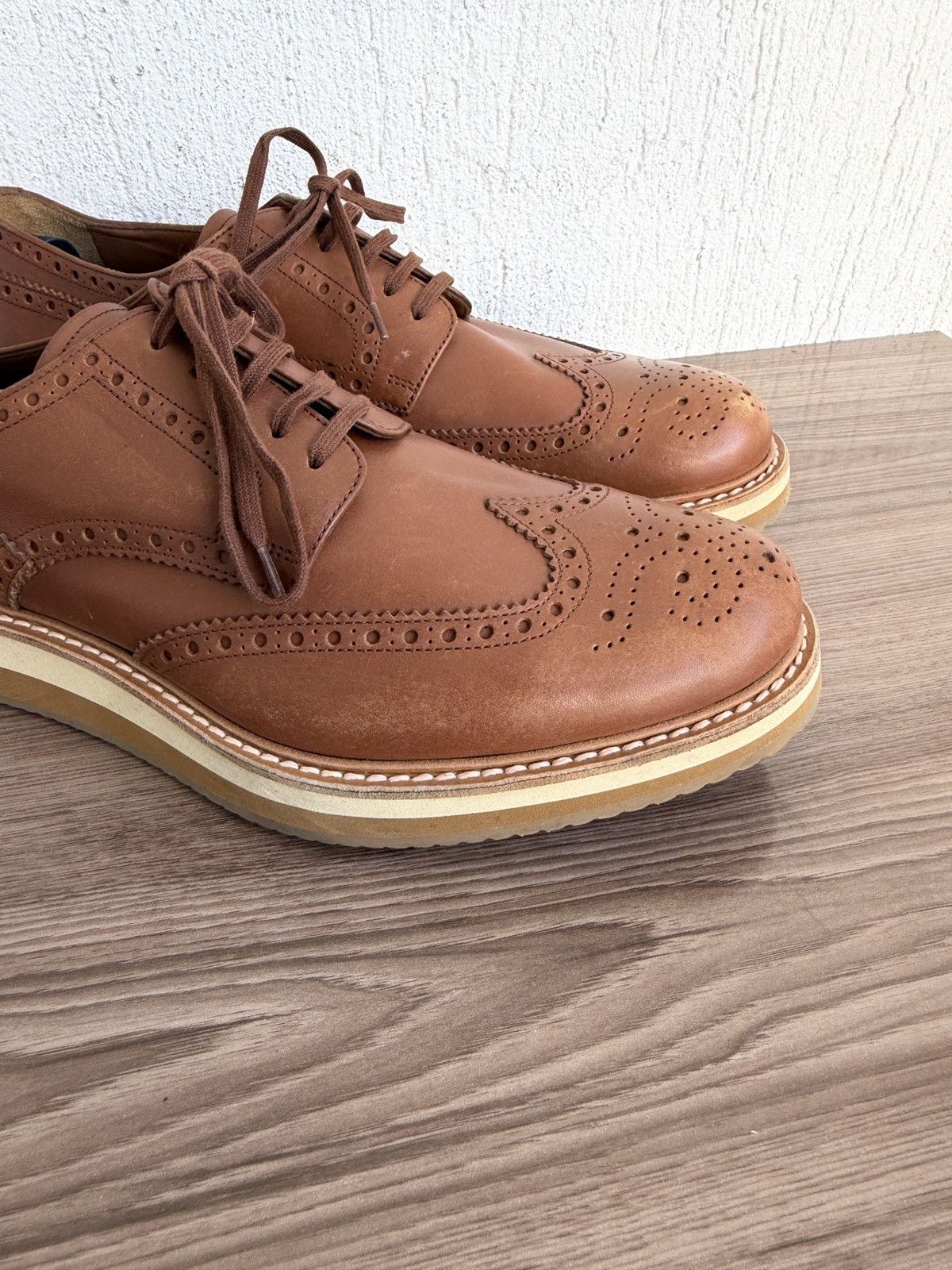 Prada Wingtip brogue derby Size US 10 / EU 43 - 4 Thumbnail