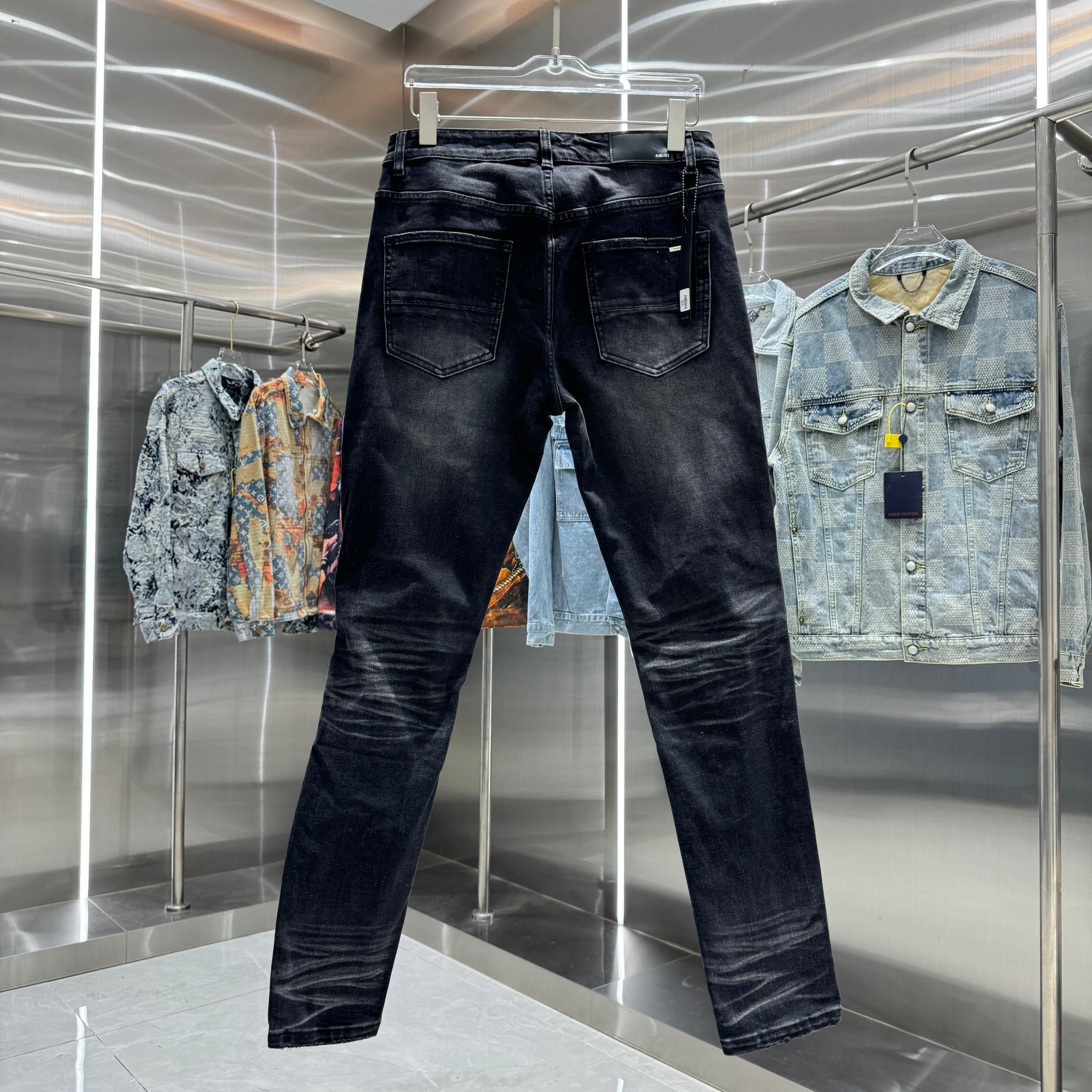 Other Broken hole street trend slim fit small leg elastic jeans Size US 34 / EU 50 - 5 Thumbnail