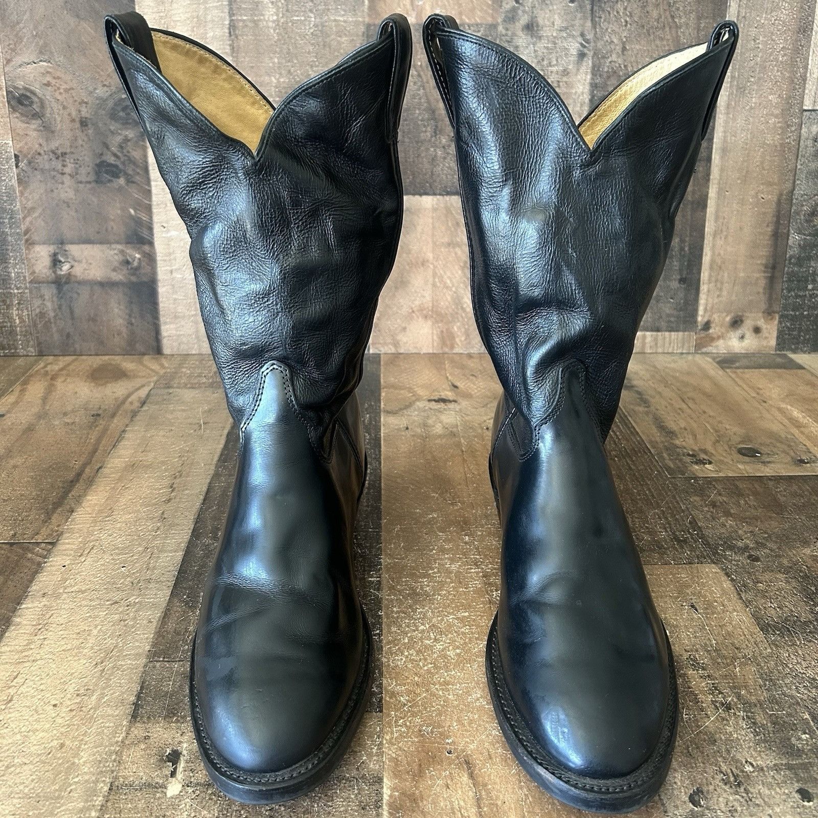 Justin Justin 3040 Tobias Vibram Sole Cowboy Boots Mens 9.5 EE Size US 9.5 / EU 42-43 - 3 Thumbnail