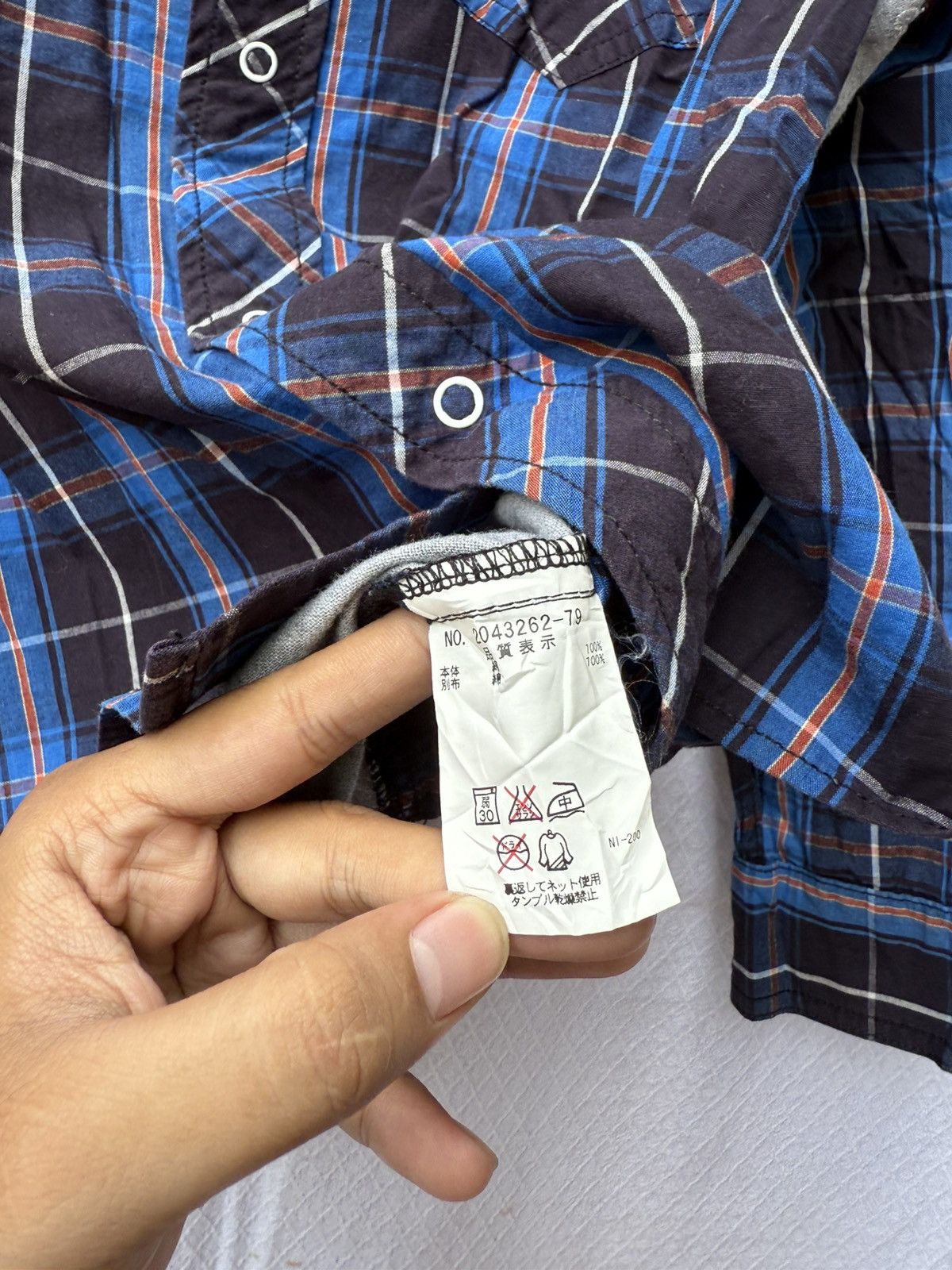 Hysteric Glamour Blue Cross Plaid Button Up Shirt Size US M / EU 48-50 / 2 - 7 Thumbnail