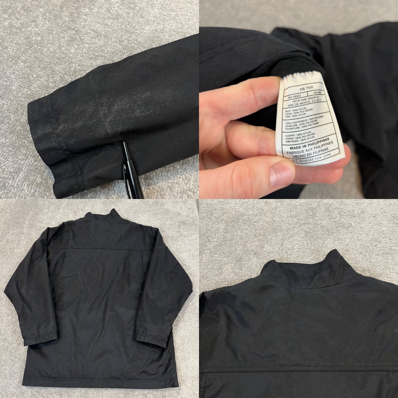 Nike Nike Jacket Mens Medium Black Swoosh Team Check Nylon Full Zip Y2K Size US M / EU 48-50 / 2 - 9 Thumbnail