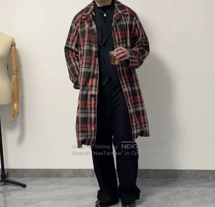 Dries Van Noten Dries Van Noten AW08 Plaid Trench Coat. Size US L / EU 52-54 / 3 - 9 Thumbnail