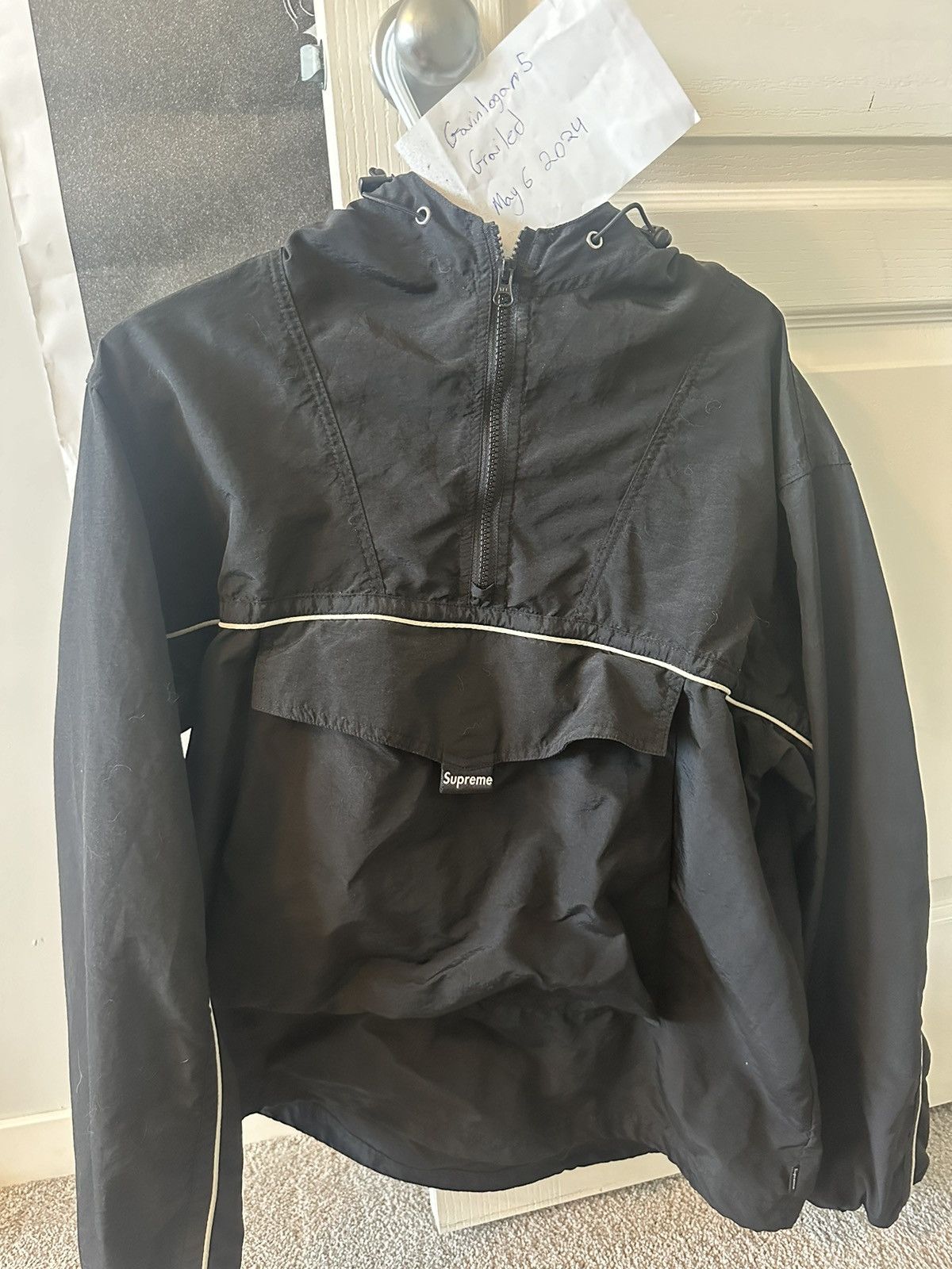 image of Supreme Split Anorak Black, Men's (Size Medium)