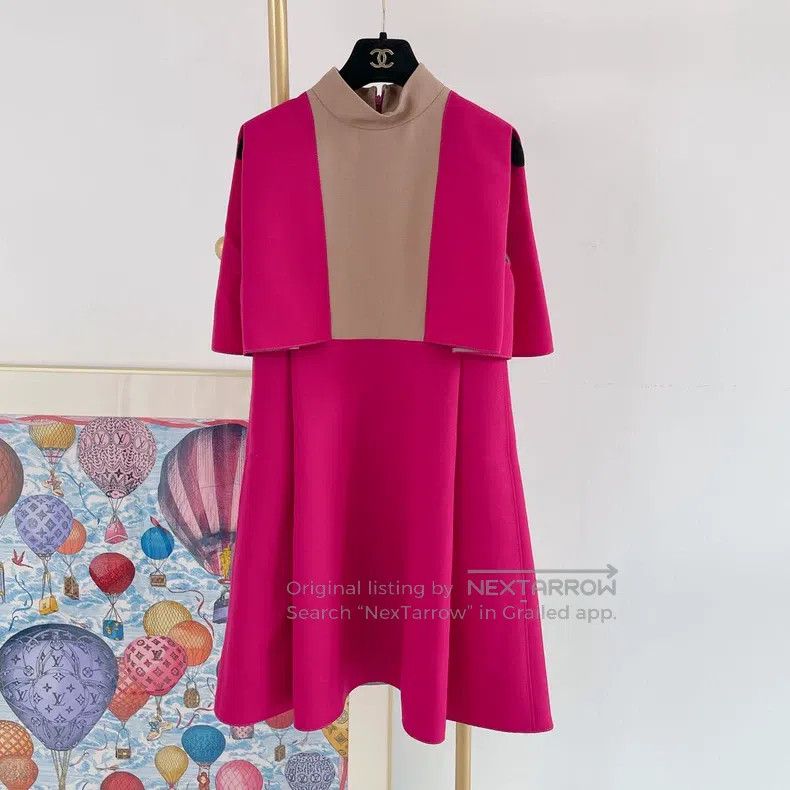 Valentino Color-blocked sleeveless dress