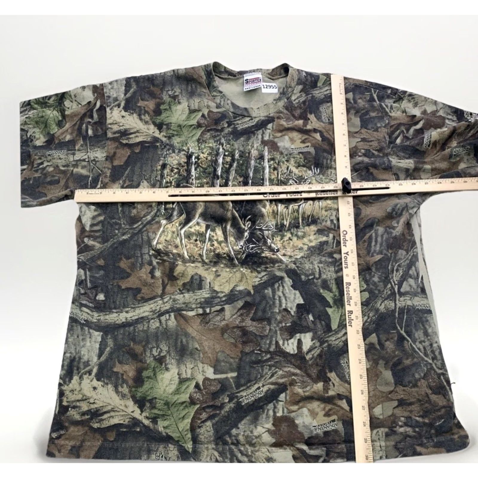 Vintage VINTAGE Sportex T-Shirt 3XL Camouflage Crew Neck Green USA 90s Proweight Advantage Timber Cameo Shirt Mens Size US XXL / EU 58 / 5 - 6 Thumbnail