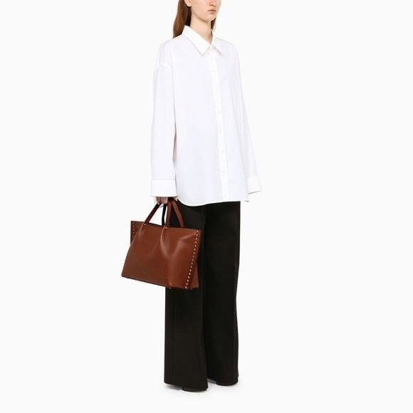 Valentino Valentino Garavani Rockstud Medium HG5 Leather Shoulder Bag Size ONE SIZE - 5 Thumbnail