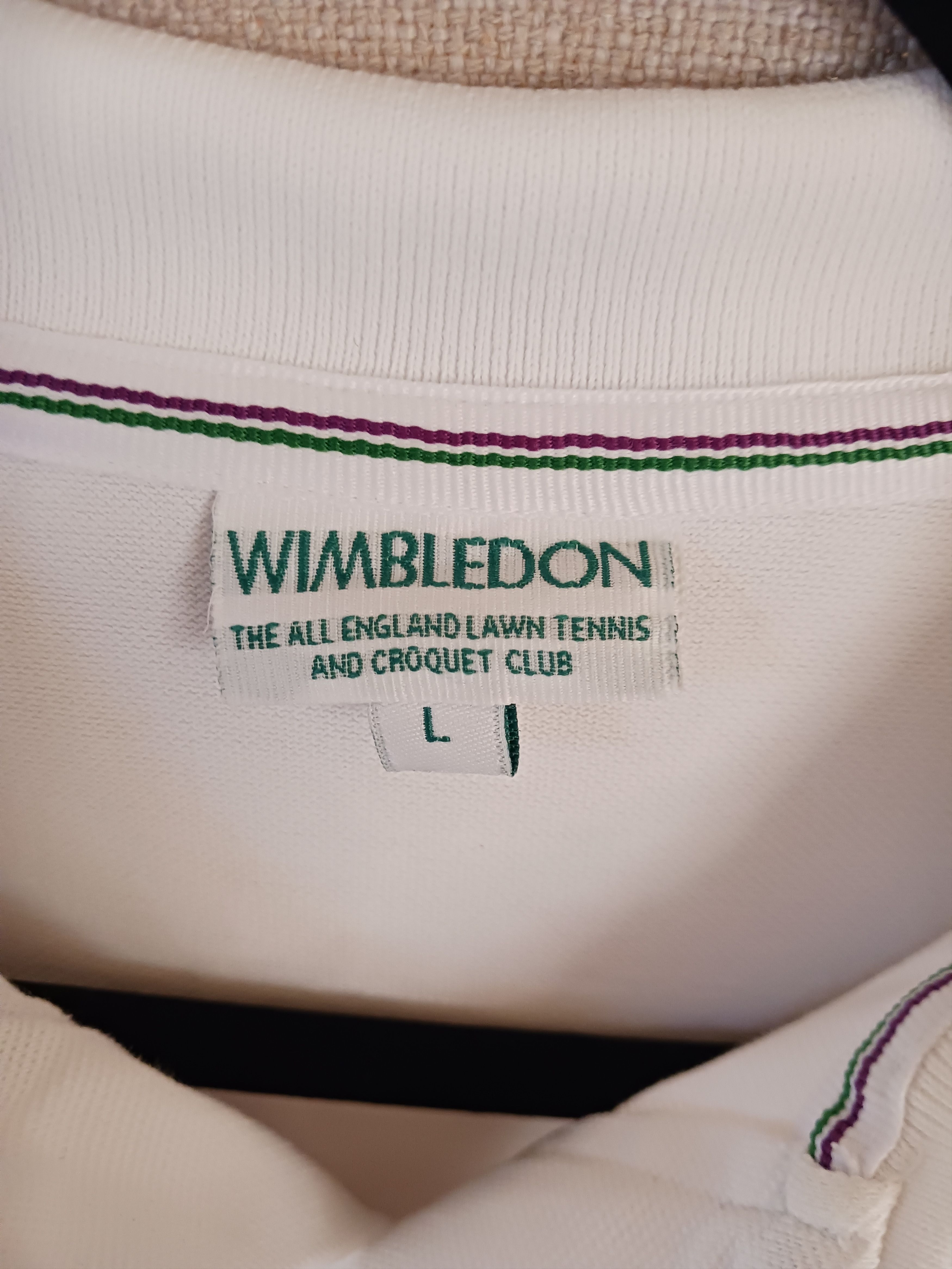 Vintage Wimbledon Championships Adult Polo Shirt Size US L / EU 52-54 / 3 - 3 Thumbnail