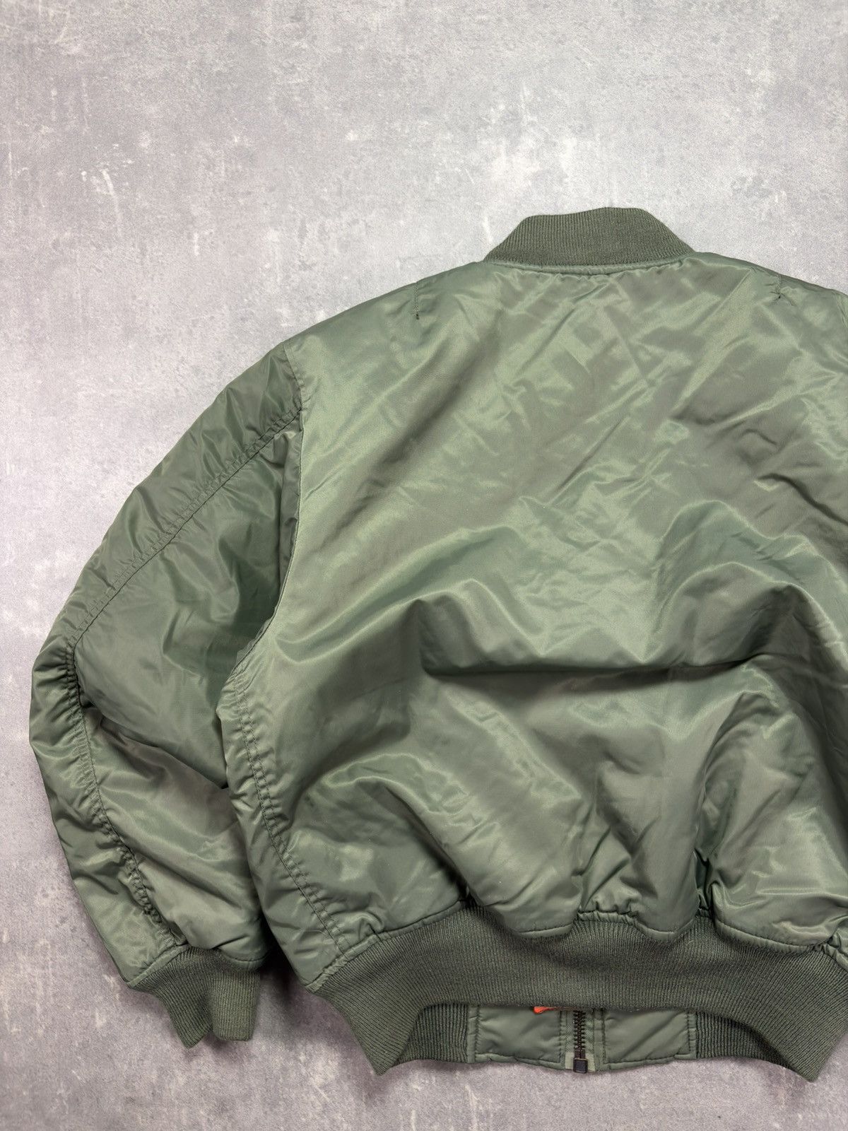 MIL-TEC Mil-Tec Vintage Khaki Green MA-1 Bomber Jacket S M Size US S / EU 44-46 / 1 - 7 Thumbnail