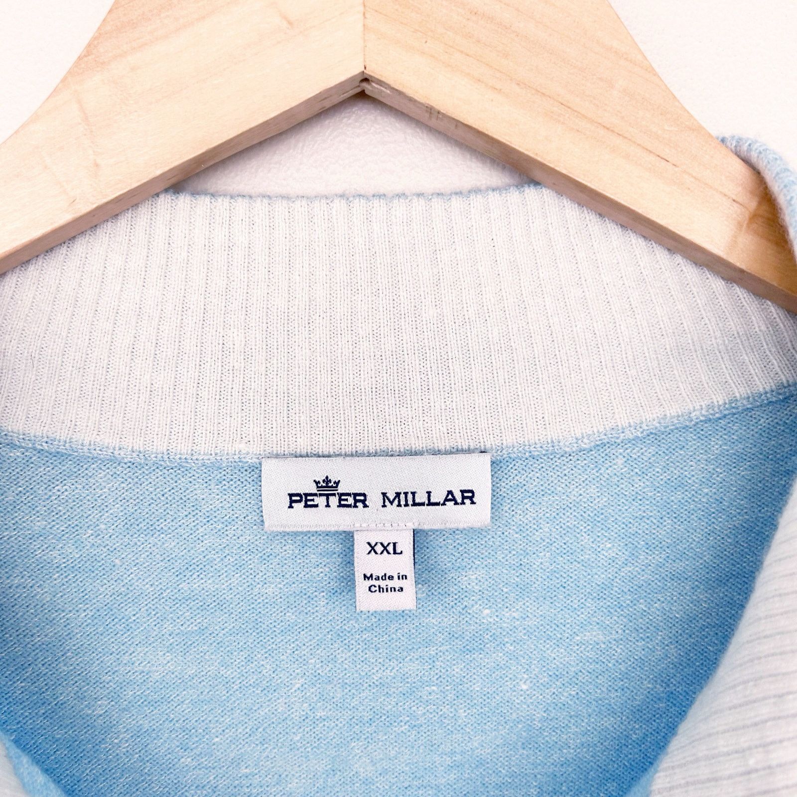 Peter Millar Peter Millar Crown Cool Blue Merino Wool Linen Sweater XXL Size US XXL / EU 58 / 5 - 3 Thumbnail