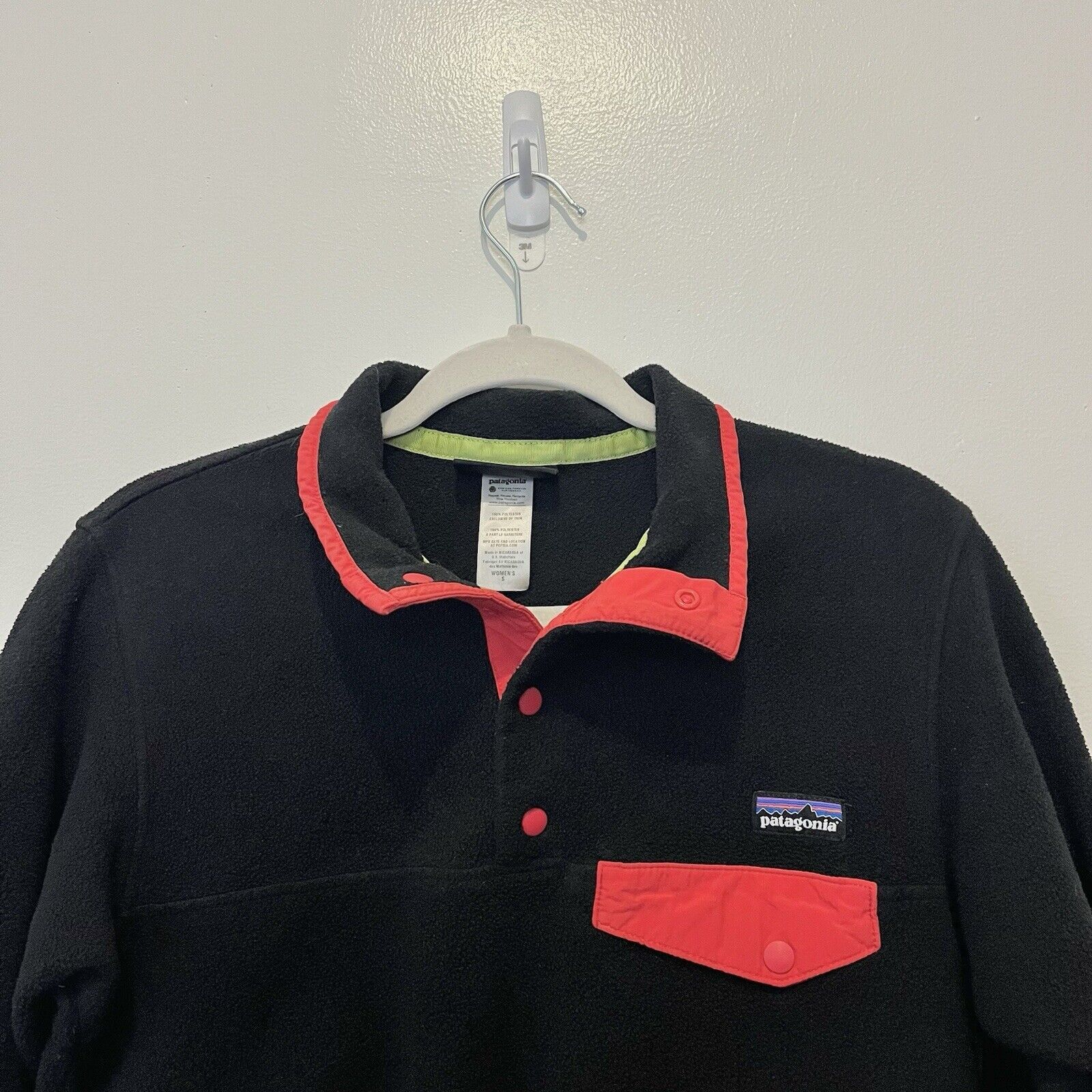 Patagonia 1990s Patagonia Synchilla Snap T Fleece Pullover Black Red M Size S / US 4 / IT 40 - 2 Thumbnail