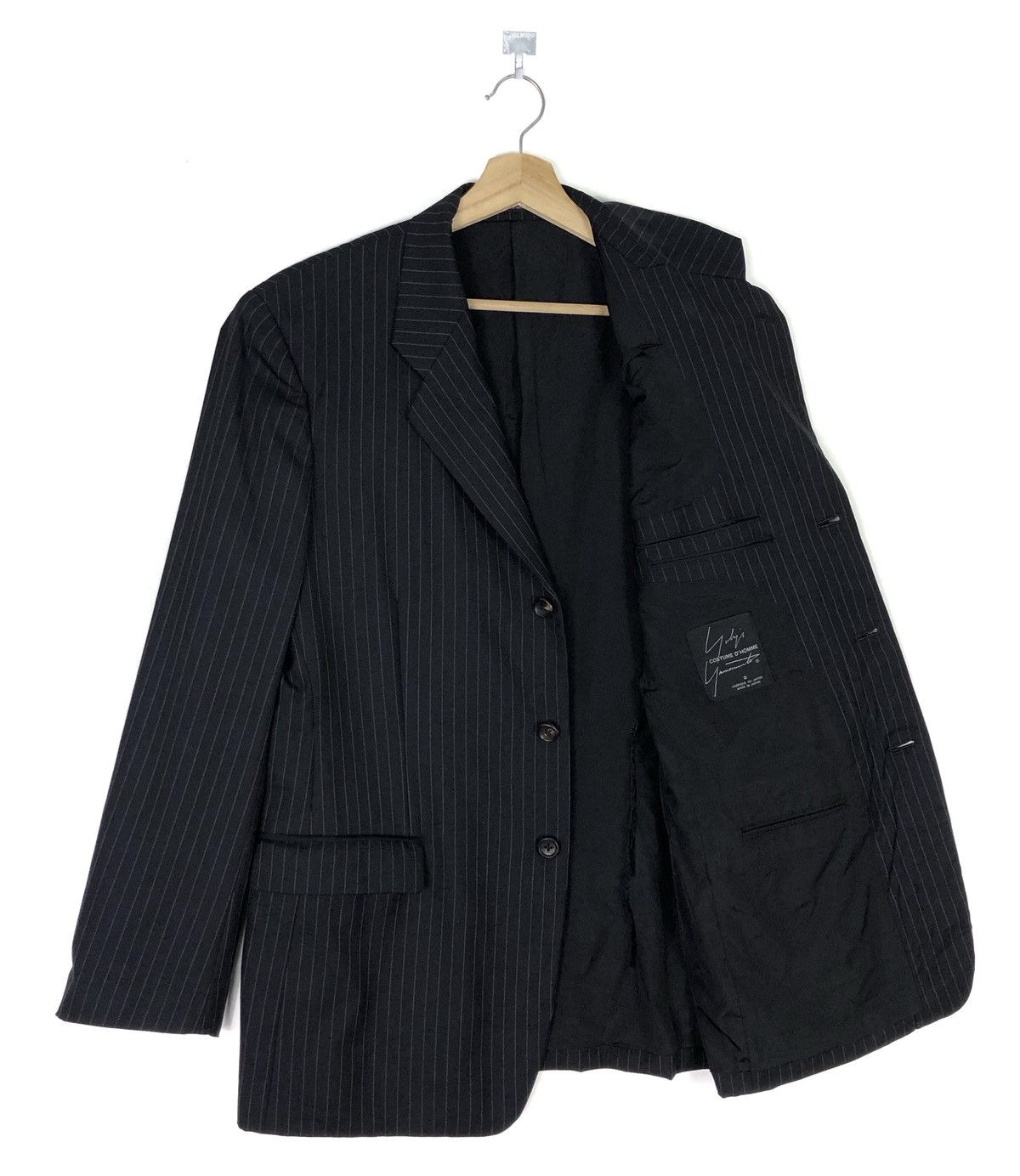 Yohji Yamamoto AW2012 7-POCKETS COSTUME D’ HOMME STRIPES WOOL GABARDINE Size US M / EU 48-50 / 2 - 6 Thumbnail