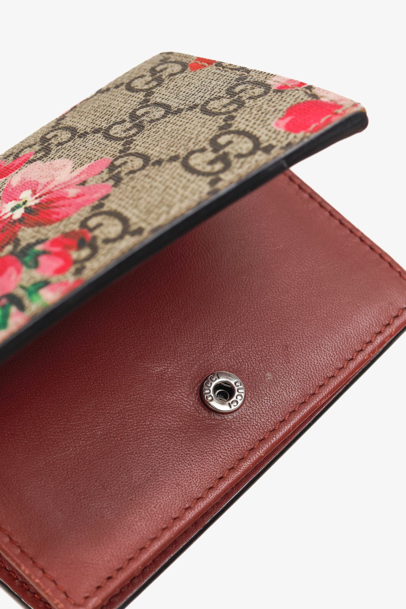 Gucci Gucci GG Supreme Blooms Card Case Pink Mauve Multicolour Size ONE SIZE - 7 Thumbnail
