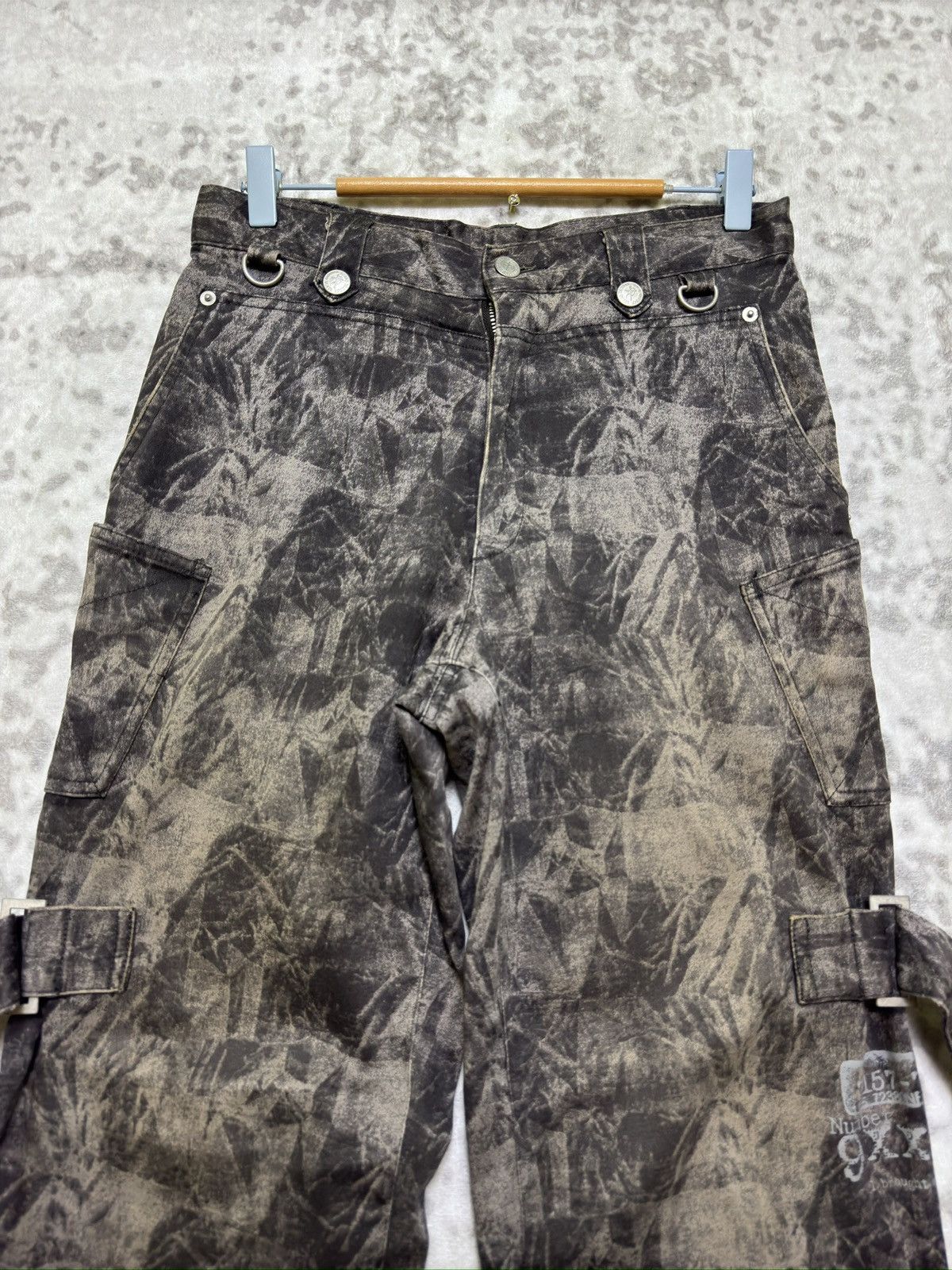 Hysteric Glamour Y2K Slash Number Smoked Bondage Cargo Pants Japanese Punk Size US 28 / EU 44 - 3 Thumbnail