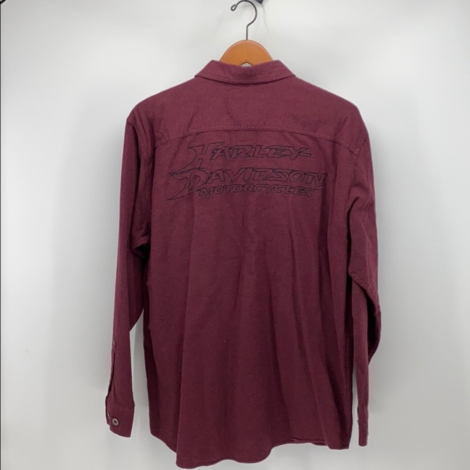 Harley Davidson Harley Davidson 100% cotton button down maroon biker sz L Size US L / EU 52-54 / 3 - 1 Thumbnail