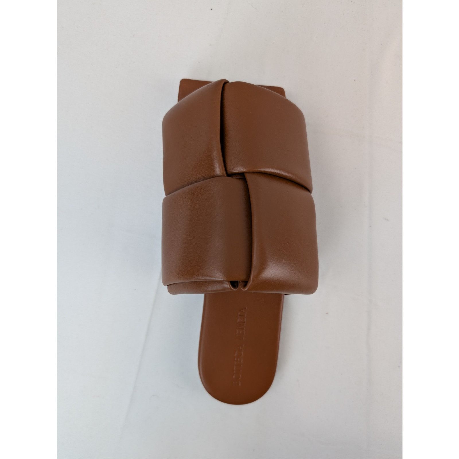 Bottega Veneta o1rshd1 Lagoon Nappa Leather Patch Sandal Slipper in Caramel Size US 9 / EU 42 - 16 Thumbnail