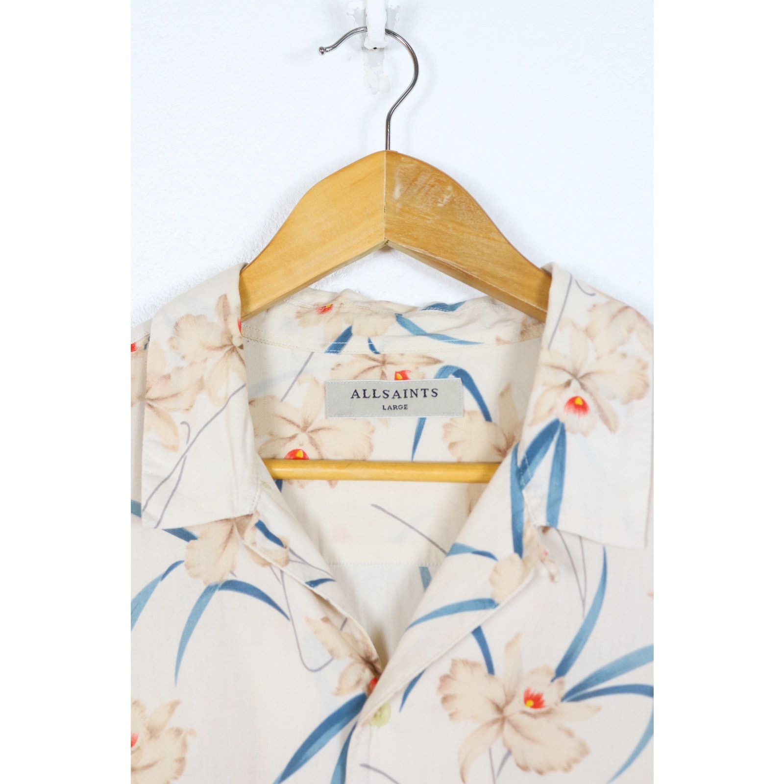Allsaints Allsaints AARU Floral Printed Camp Collar Viscose Shirt Size US L / EU 52-54 / 3 - 3 Thumbnail