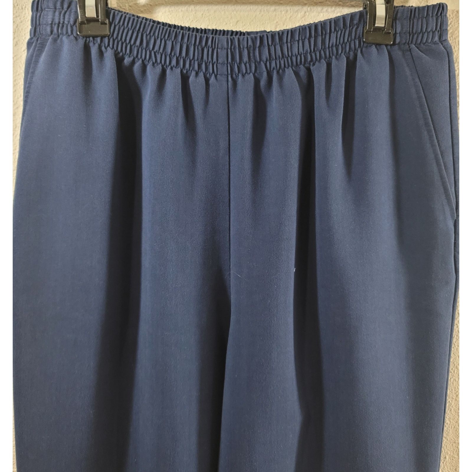 Other Alfred Dunner Blue Pleated Front Pull On Pants 14 Size 36" / US 14 / IT 50 - 6 Thumbnail