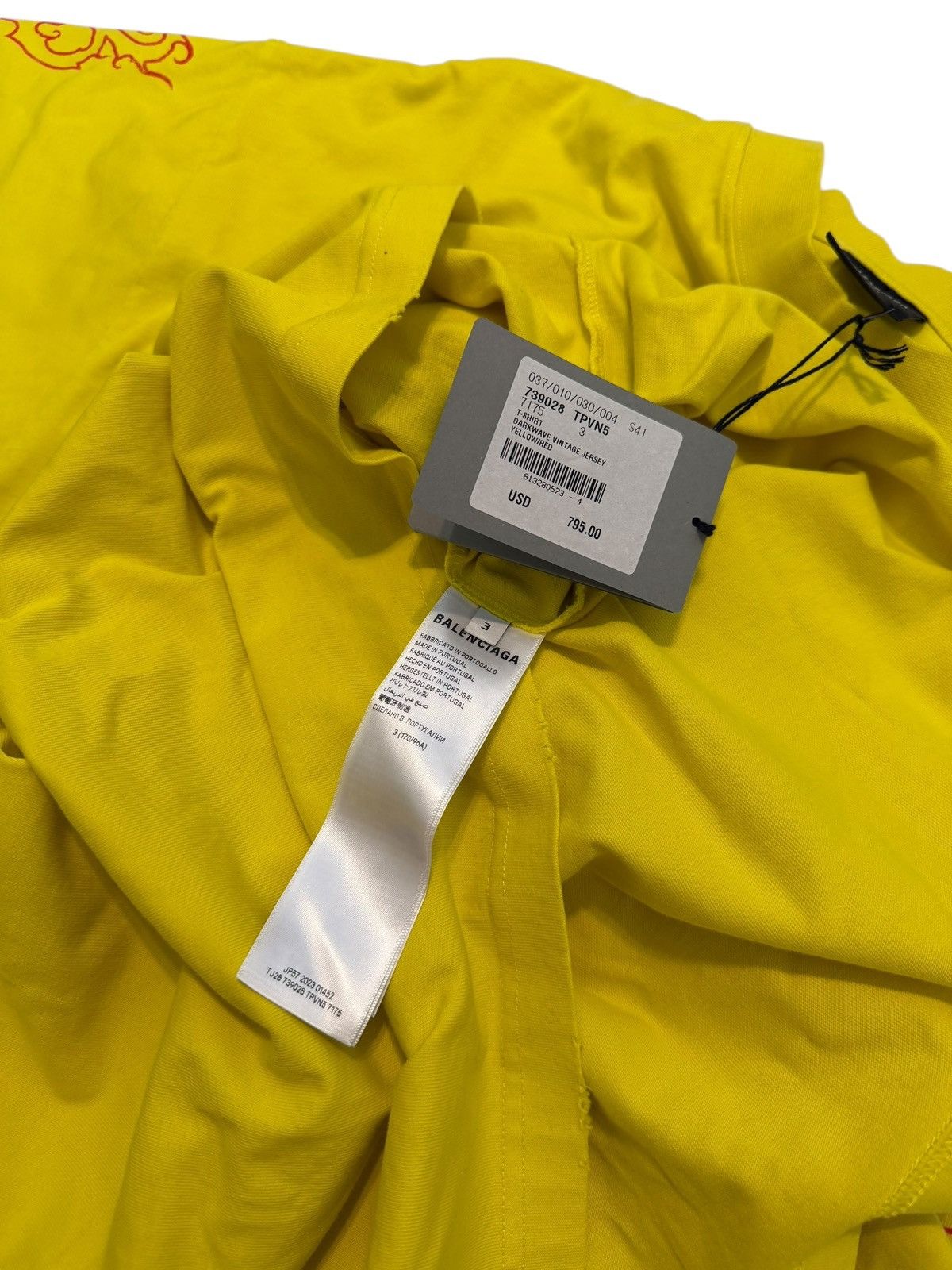 Balenciaga Darkwave Vintage Jersey Yellow Flame Shirt Size US L / EU 52-54 / 3 - 9 Thumbnail
