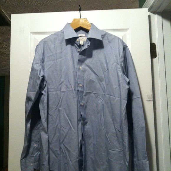 Joseph Abboud JOSEPH ABBOUD MEN'S BLUE 100%COTTON DRESS SHIRT 17/34-35 Size US XL / EU 56 / 4 - 3 Thumbnail