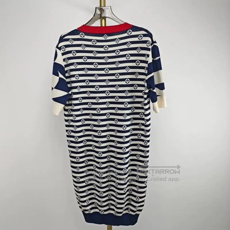 Louis Vuitton Louis Vuitton Spring Autumn Blue Silk Dress . Size S / US 4 / IT 40 - 6 Thumbnail
