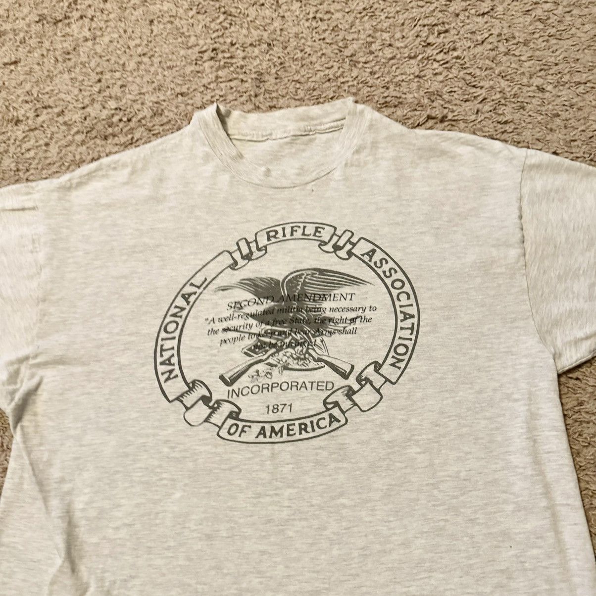 Other VINTAGE SINGLE STITCH NRA TEE! Size US XL / EU 56 / 4 - 4 Thumbnail