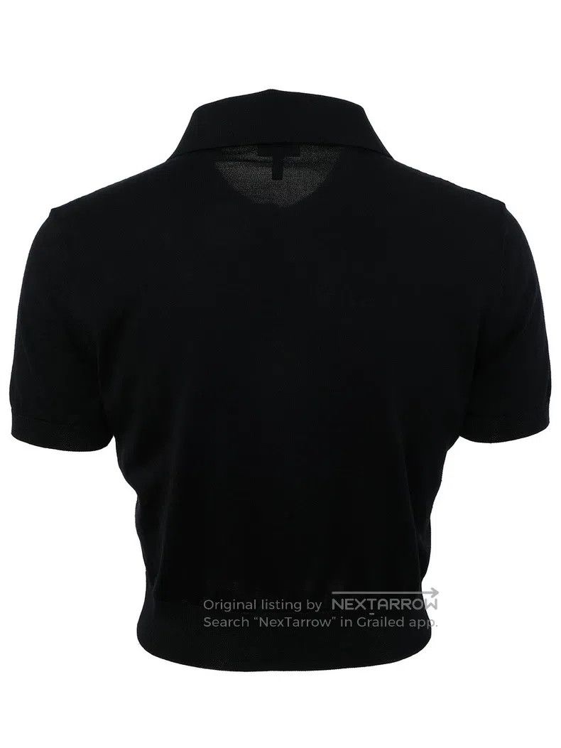Loewe Loewe Short-Sleeved 100% Silk Blended Polo Knit Top Size S / US 4 / IT 40 - 4 Thumbnail