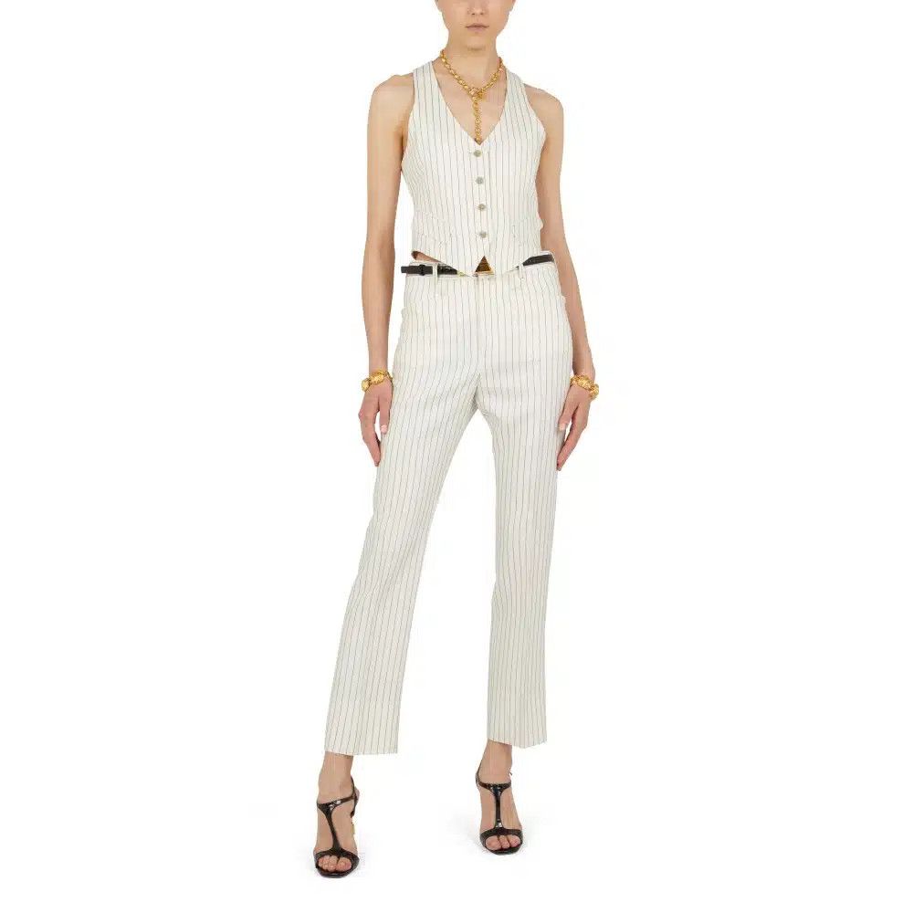 Tom Ford o1loc1c0425 PAW558 Wallis Trousers in White Size 25" / US 0 / IT 36 - 6 Thumbnail