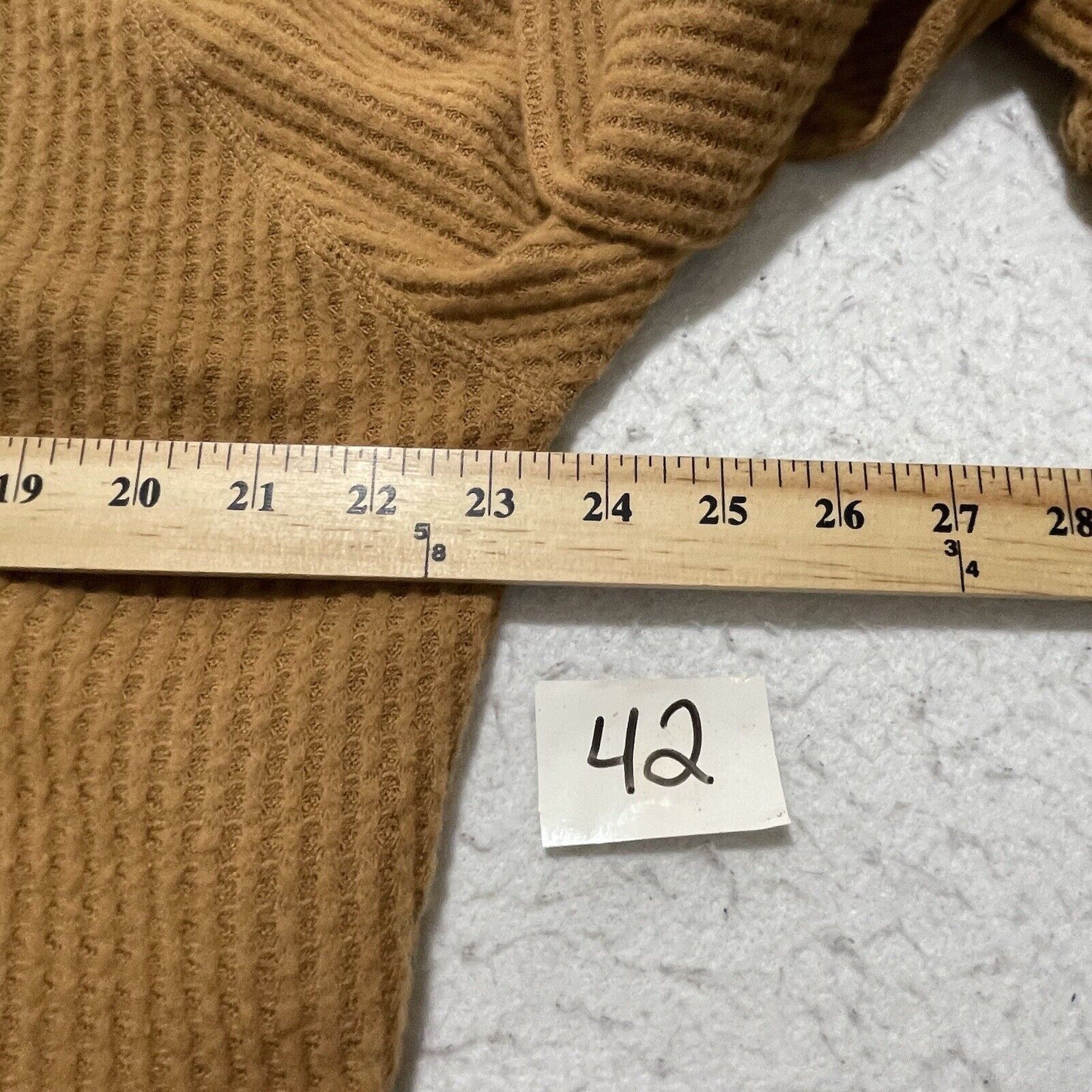 Nordstrom Abound Pullover Sweater Brown Long Sleeve Notch Neck Knit Size L / US 10 / IT 46 - 12 Thumbnail