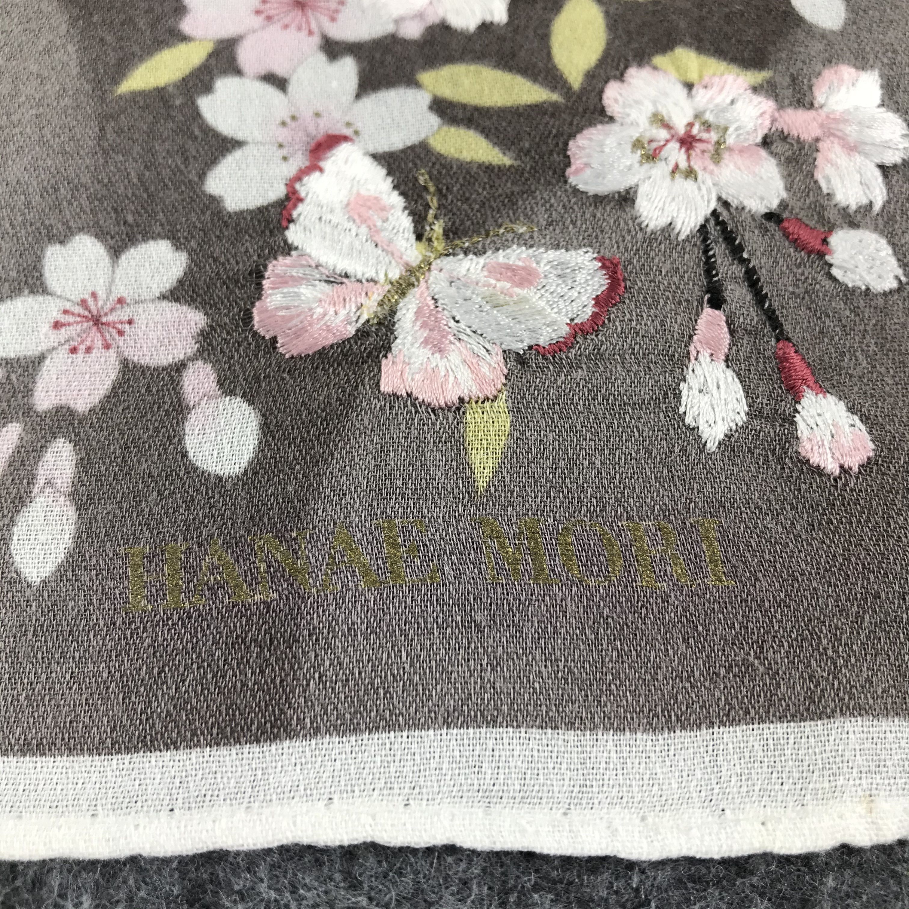 Hanae Mori Hanae Mori Embroidery Handkerchief Neckerchief Bandana H430 Size ONE SIZE - 4 Thumbnail