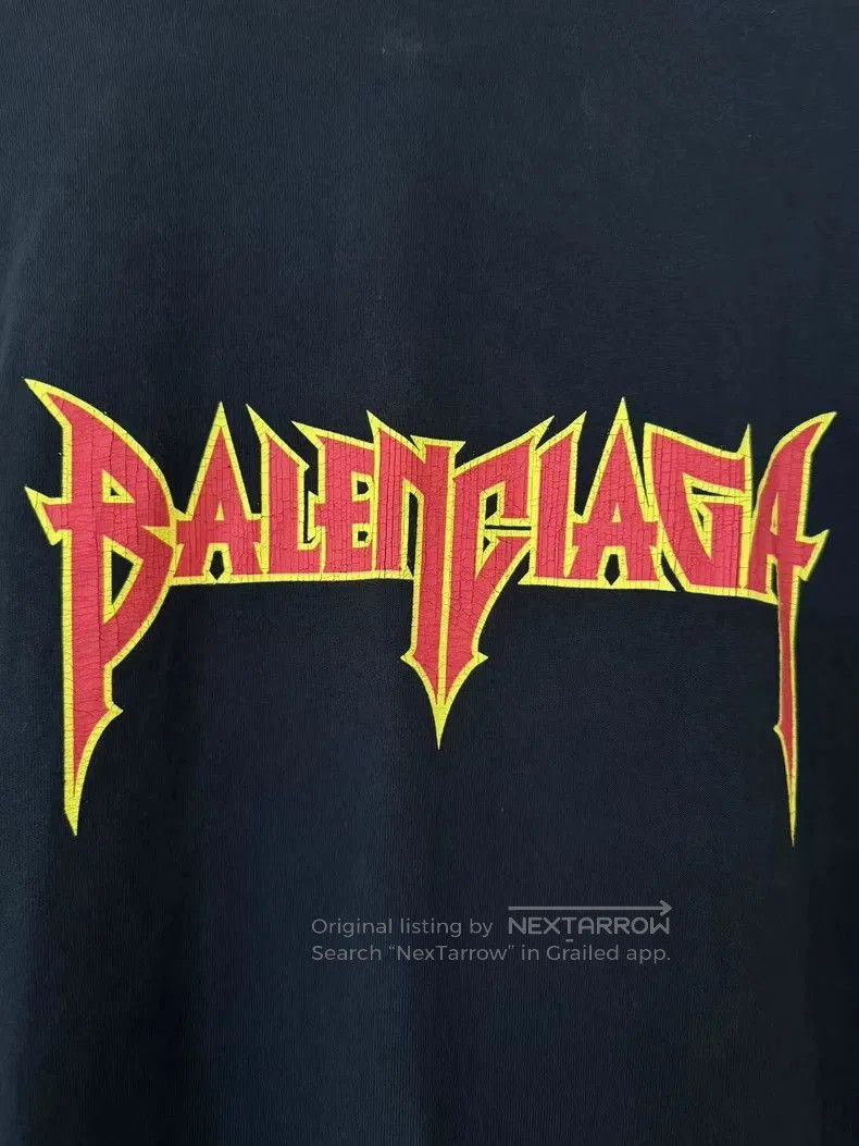 Balenciaga Balenciaga Black Flame Short Sleeve T. Size US L / EU 52-54 / 3 - 2 Thumbnail