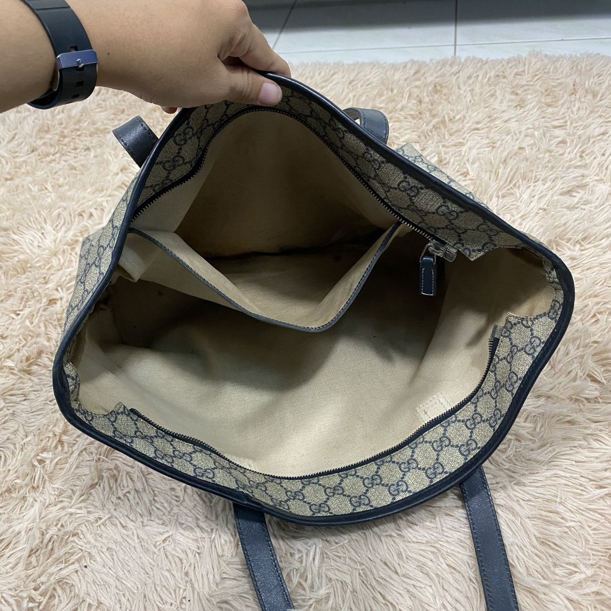 Gucci 🔥HANDBAG GUCCI LEATHER MONOGRAM MADE IN ITALY Size ONE SIZE - 15 Thumbnail