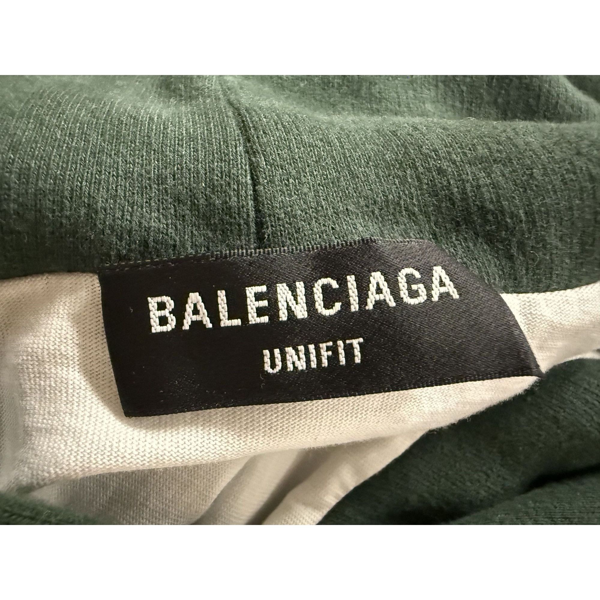 Balenciaga Balenciaga Distressed Green Hoodie With Front Logo Design Size XXS / US 00 / IT 34 - 7 Thumbnail