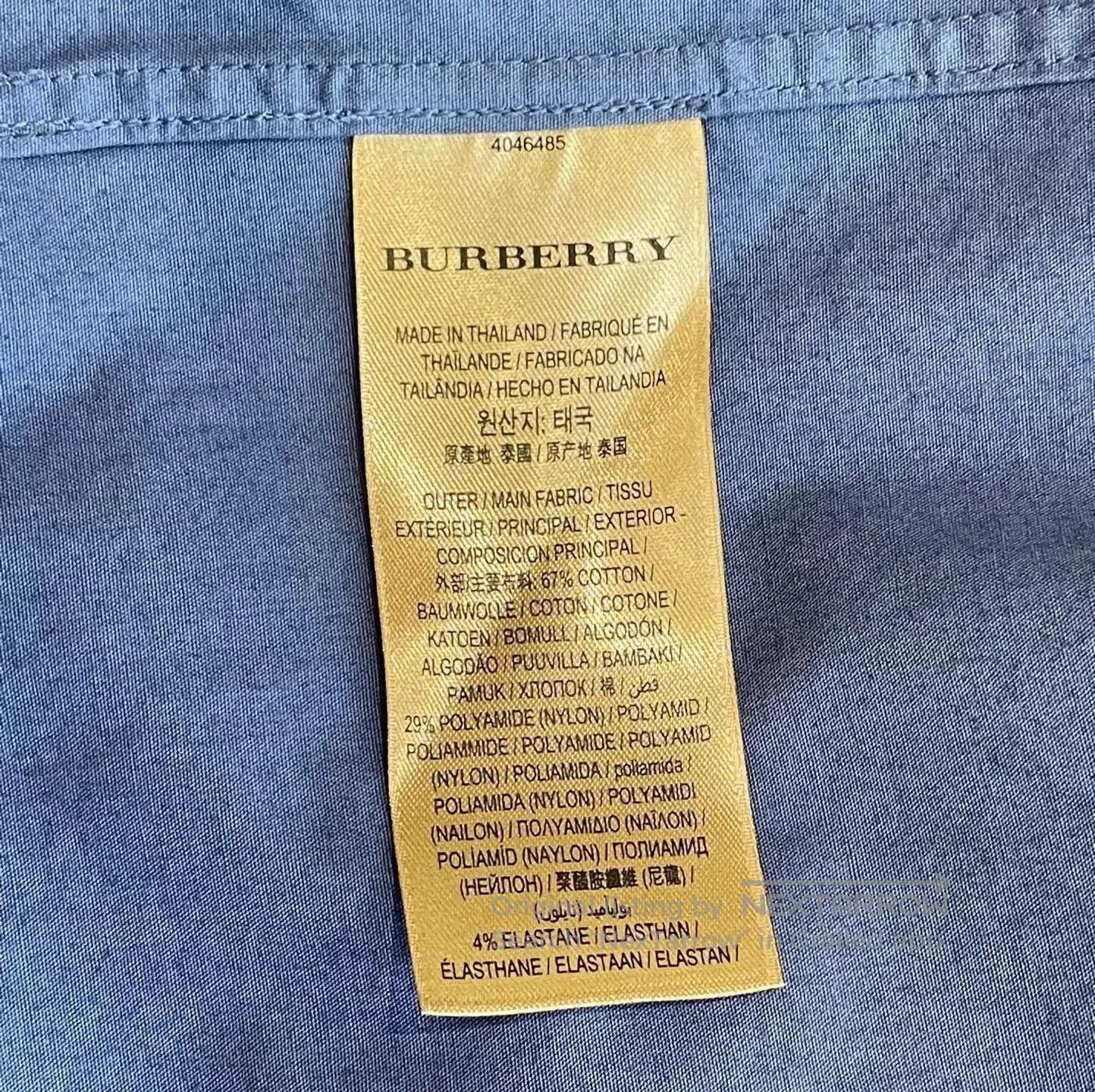 Burberry Blue Long Sleeve Button-Up Shirt Size M. Size US M / EU 48-50 / 2 - 6 Thumbnail