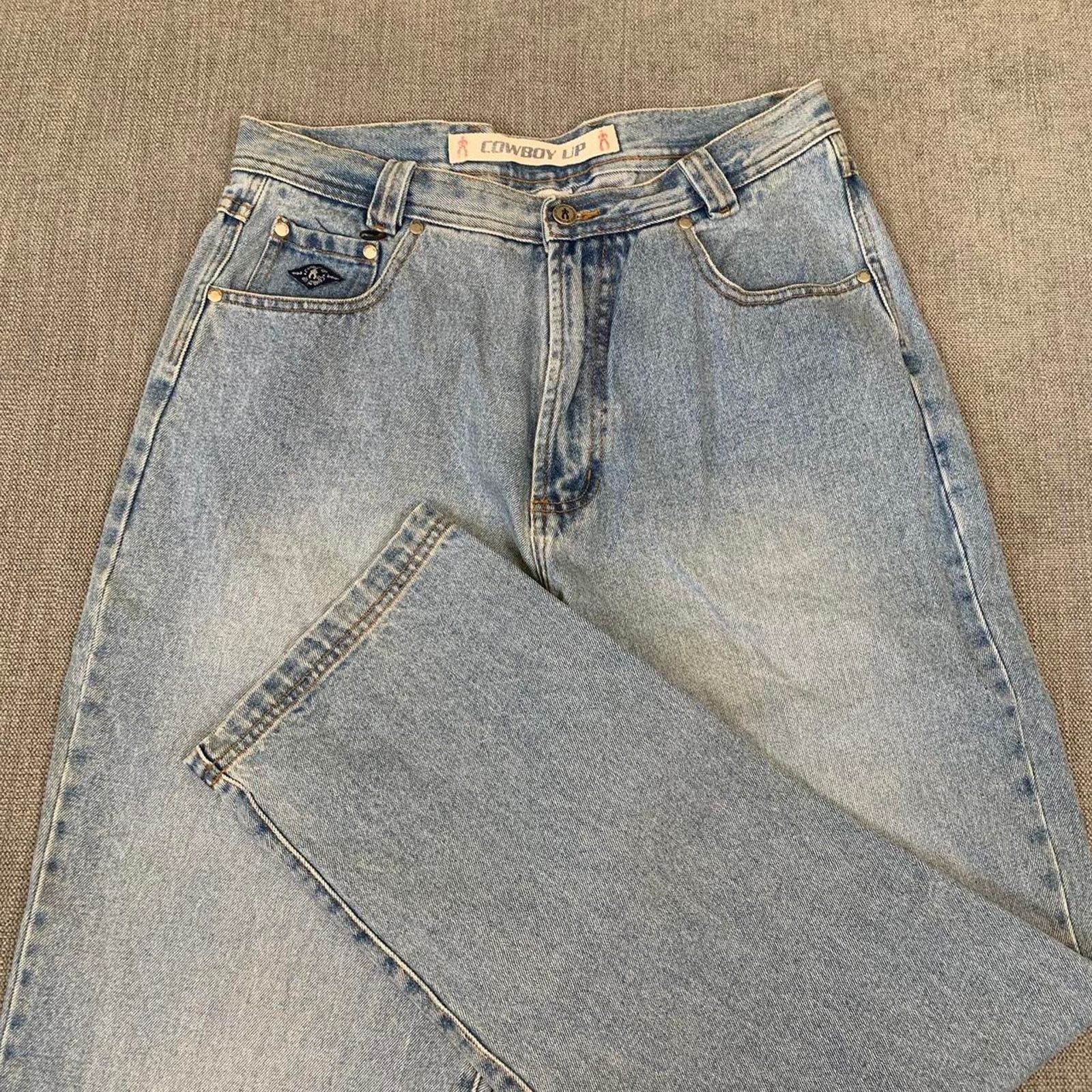 Vintage Y2K 90s Cowboy up Faded Denim Jeans Size US 32 / EU 48 - 5 Thumbnail