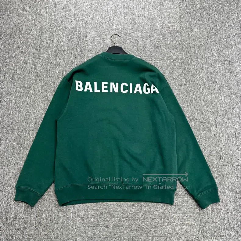 Balenciaga Balenciaga Green Letter Printed Hoodie Size US M / EU 48-50 / 2 - 5 Thumbnail