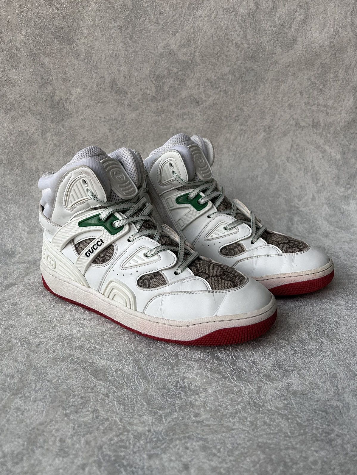 Gucci Gucci Kids Basket GG Logo Leather High Tops Size US 5 / EU 37 - 2 Thumbnail