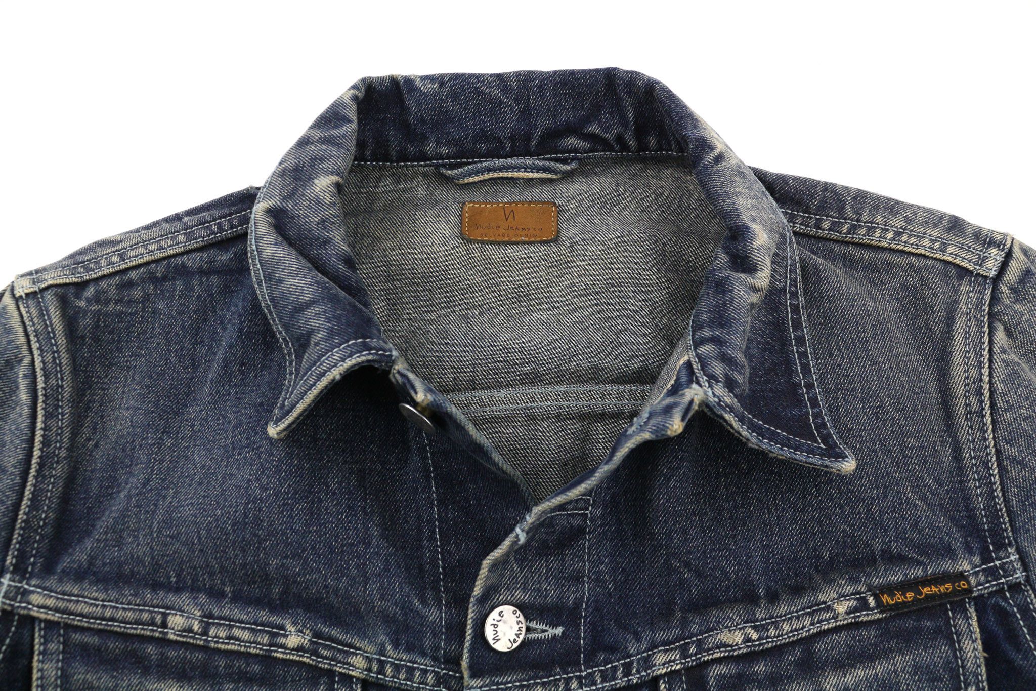 Nudie Jeans M Selvedge Washed Cotton Denim Blue Jacket 80785 Size US M / EU 48-50 / 2 - 4 Thumbnail