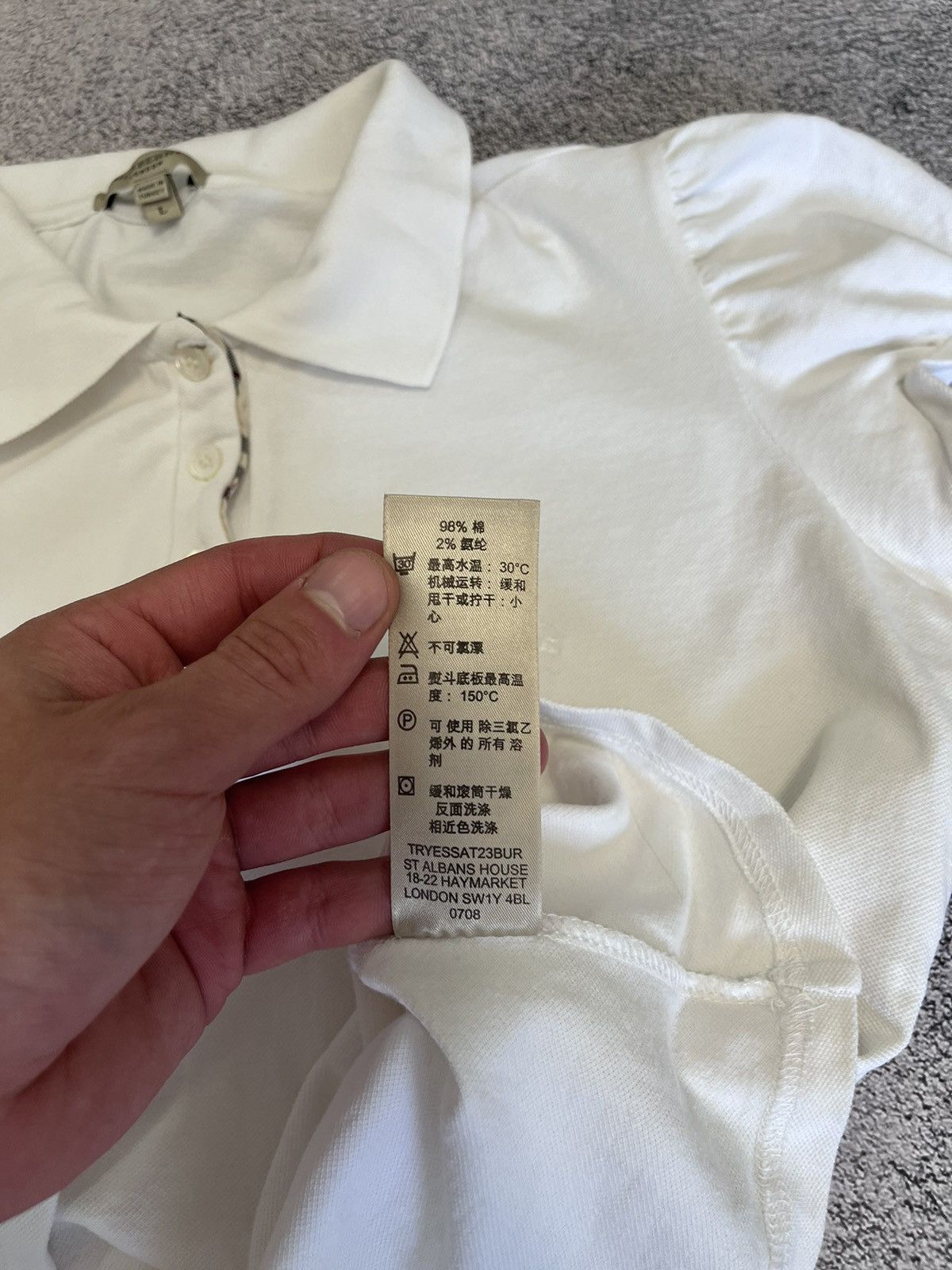 Burberry Burberry London Women T- Shirt Polos White Size L Size L / US 10 / IT 46 - 11 Thumbnail