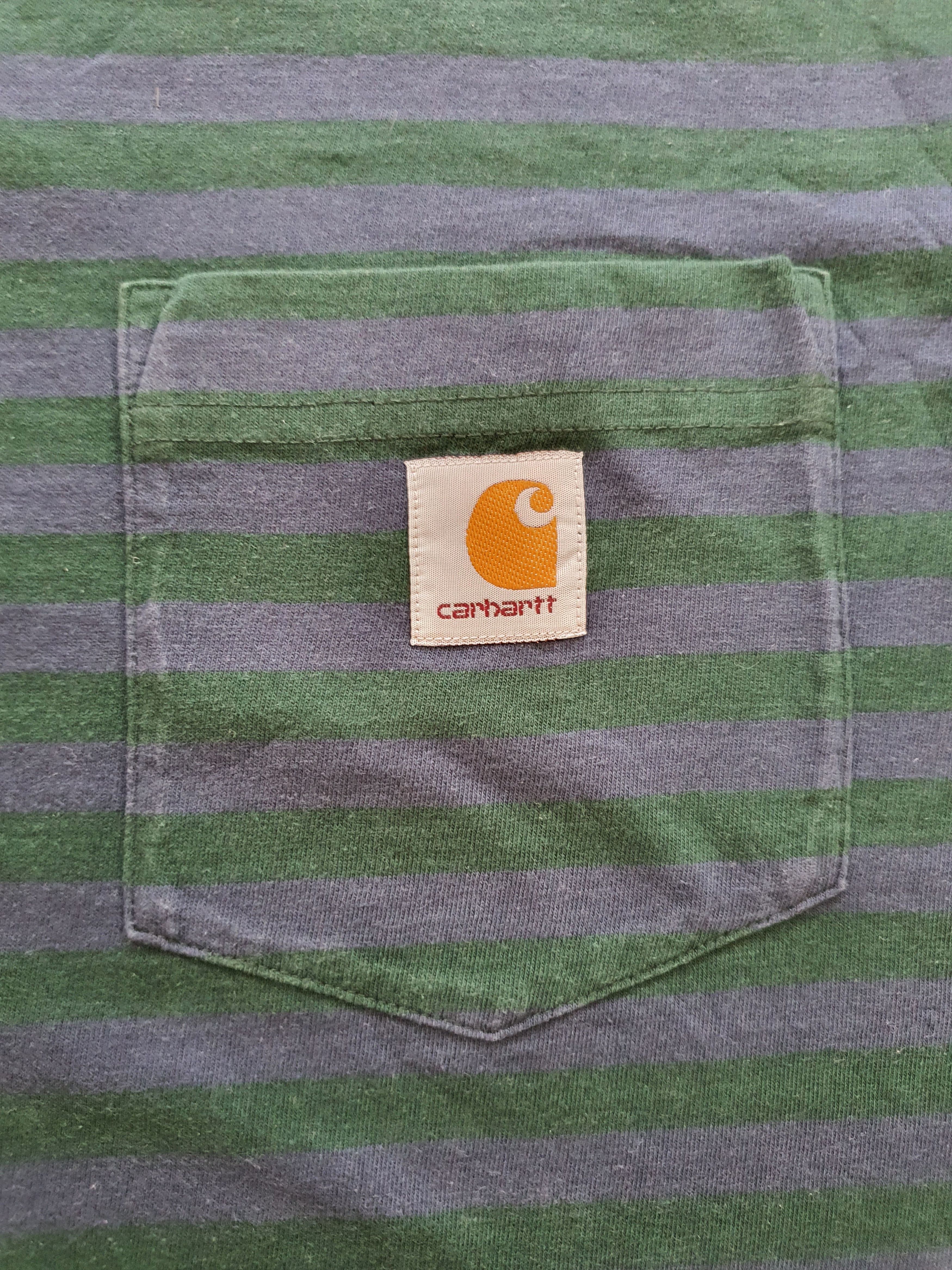 Carhartt Wip Short Sleeve Striped T-Shirt w Pocket - Mod: PARKER POCKET Size US L / EU 52-54 / 3 - 7 Thumbnail