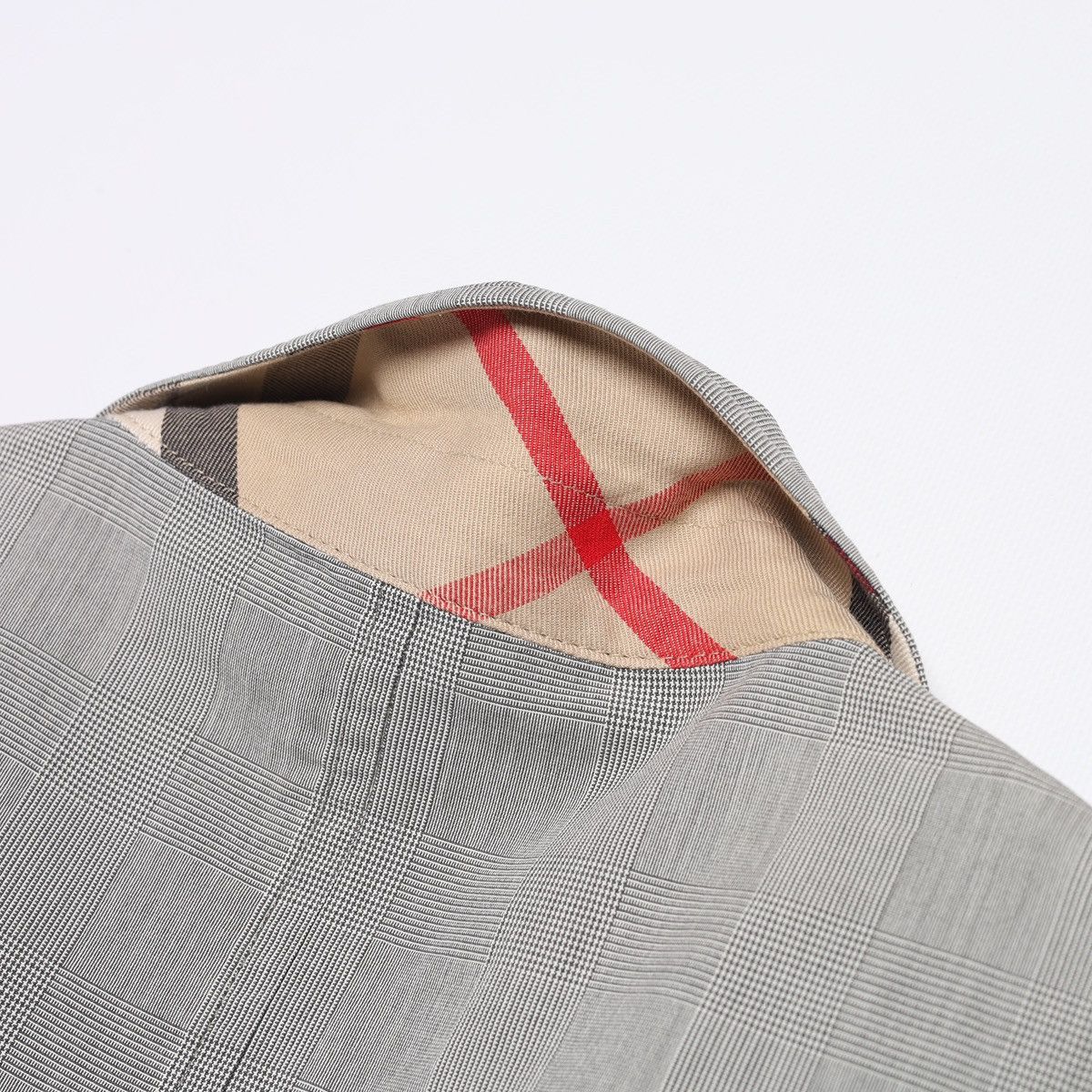 Burberry Burberry Nova Check Gray Light Blazer Jacket Size 44R - 10 Thumbnail
