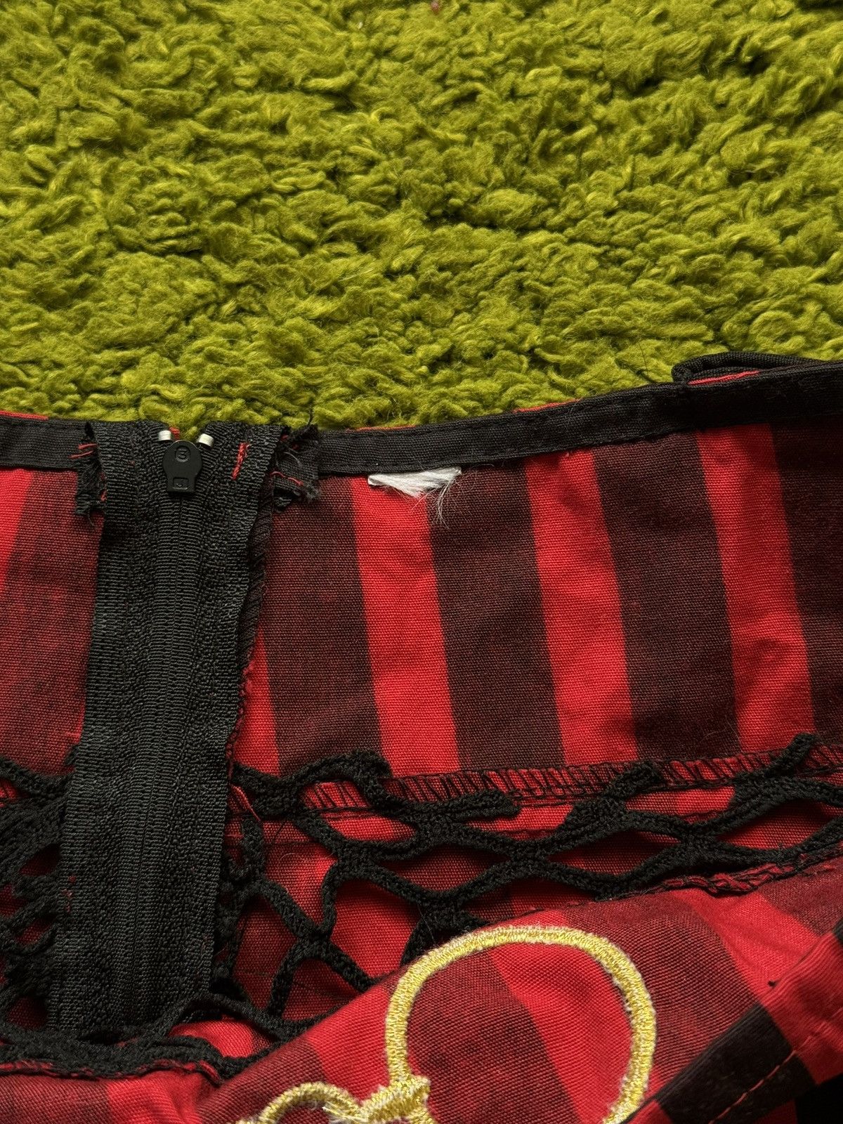 If Six Was Nine Avant Garde Y2K grunge vibe striped mesh mini skirt Size 30" / US 8 / IT 44 - 3 Thumbnail