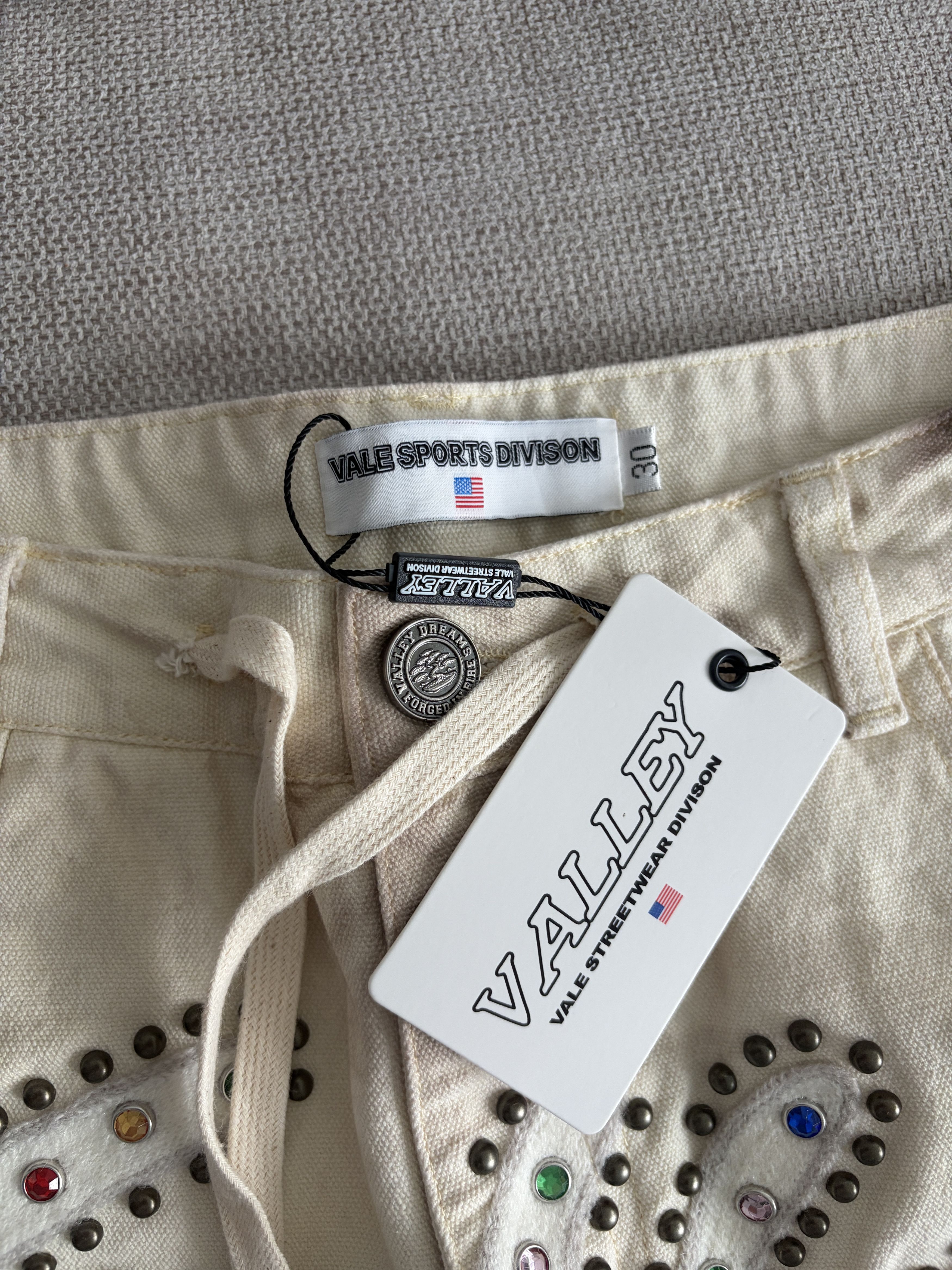 Vale Vale Forever Cream 1980s Painters Pants Off-White Size US 30 / EU 46 - 6 Thumbnail