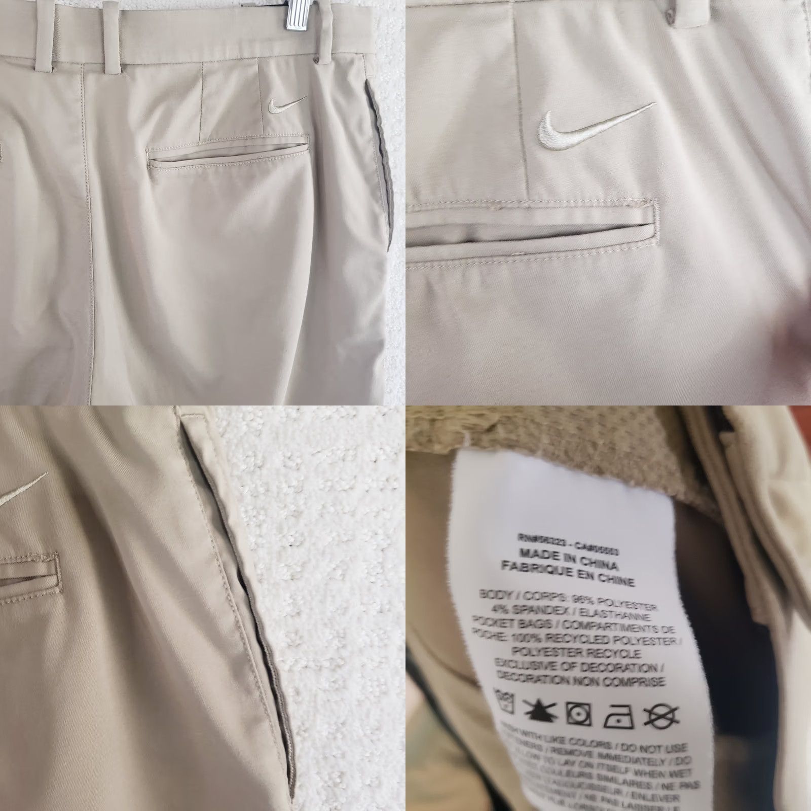 Nike Nike Dri-fit Shorts Mens 36x10 Khaki Tan Golf Performance Stretch Standard Fit Size US 36 / EU 52 - 8 Thumbnail