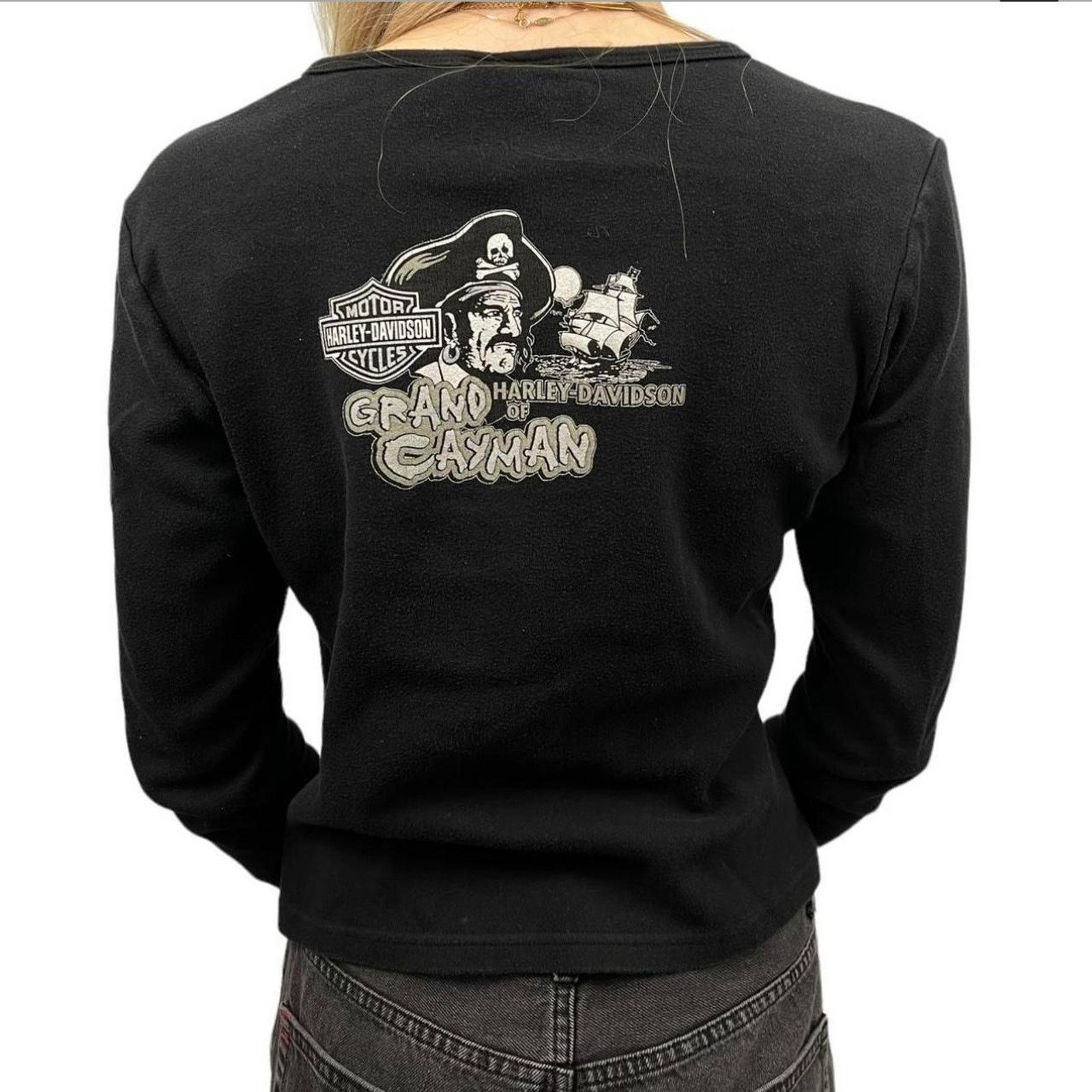 Harley Davidson Vintage Harley Davidson Quarterzip Tee Size M / US 6-8 / IT 42-44 - 4 Thumbnail