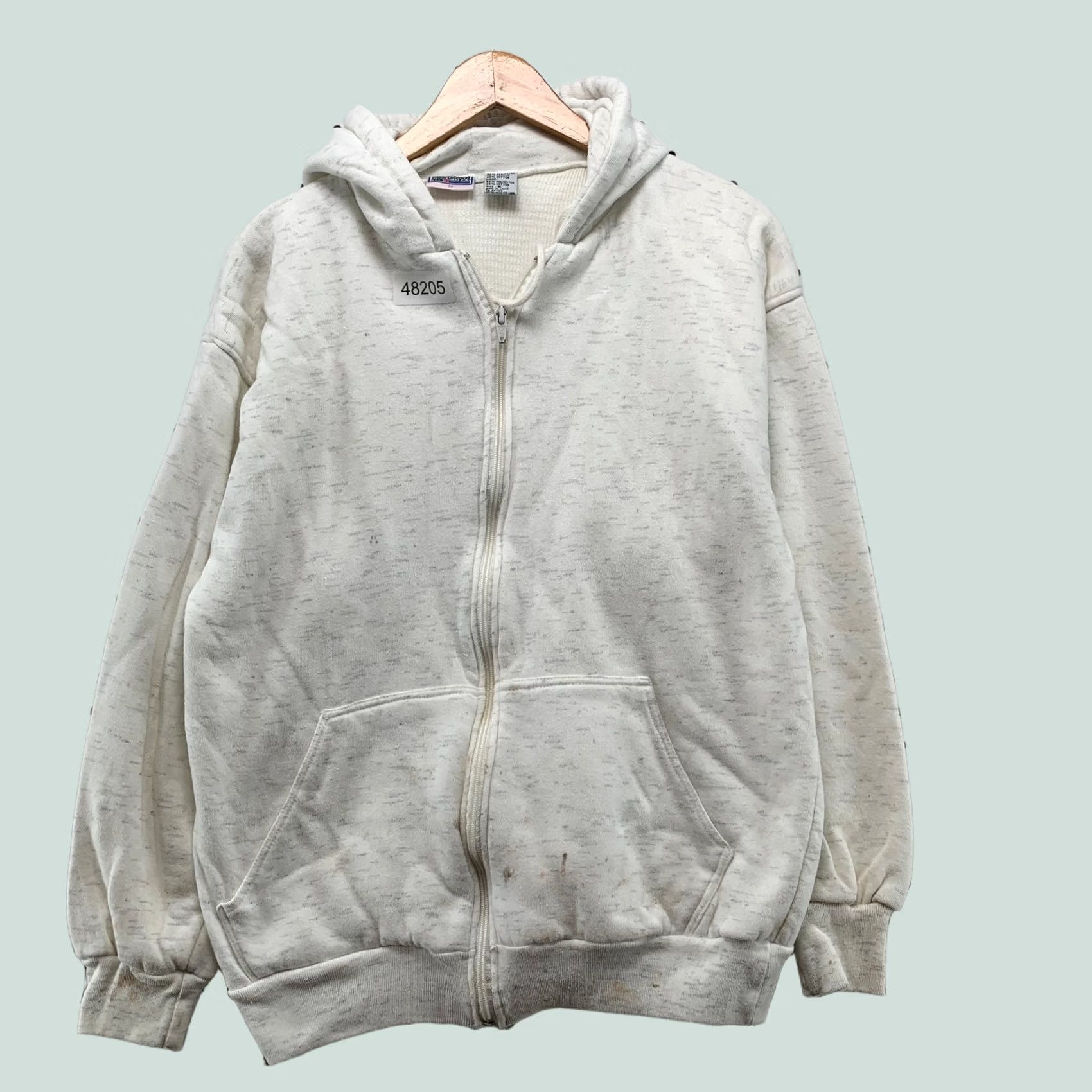 McGregor MacGregor Hoodie Mens Medium White Thermal Lined Heavyweight Vintage Sweatshirt Size US M / EU 48-50 / 2 - 1 Thumbnail