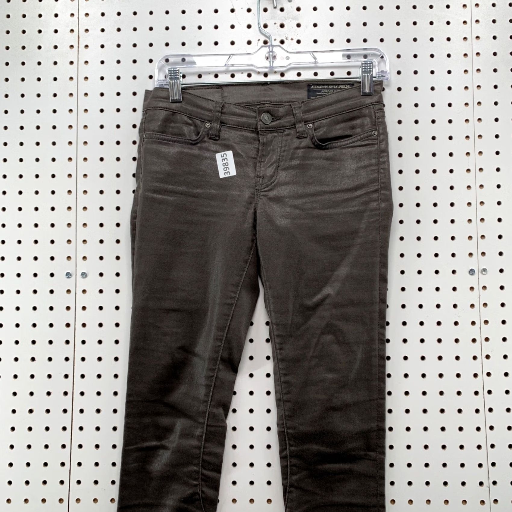 Allsaints AllSaints Spitalfields Jeans Women Size 26 Brown Waxed Skinny Fit 28x28.5 Denim Size 26" / US 2 / IT 38 - 2 Thumbnail