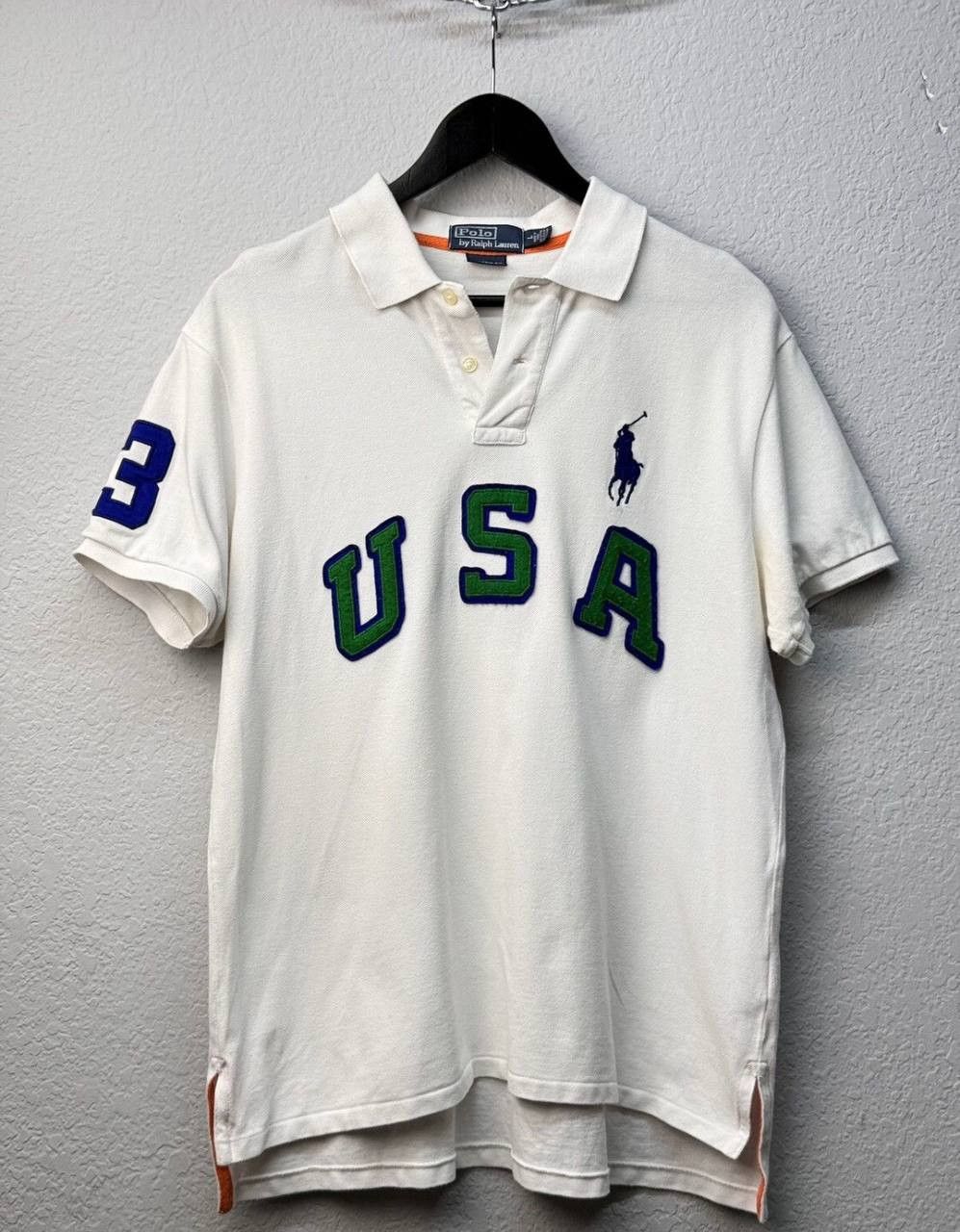 Polo Ralph Lauren × Vintage Polo Raplh Lauren USA Shirt Rugby Vintage Size US L / EU 52-54 / 3 - 2 Thumbnail