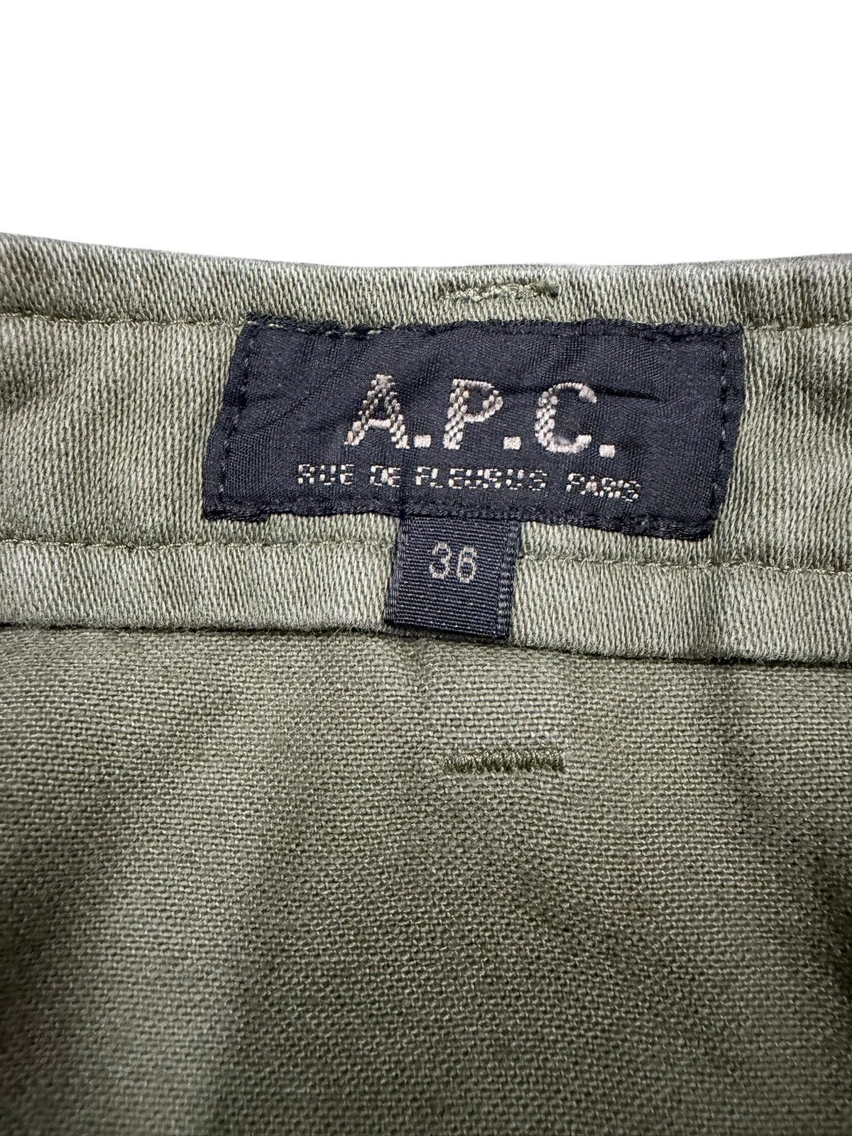 A.P.C. Vtg✅A.P.C Rue De Fleurus Olive Green Button Ups Mini Skirt Size 26" / US 2 / IT 38 - 19 Thumbnail
